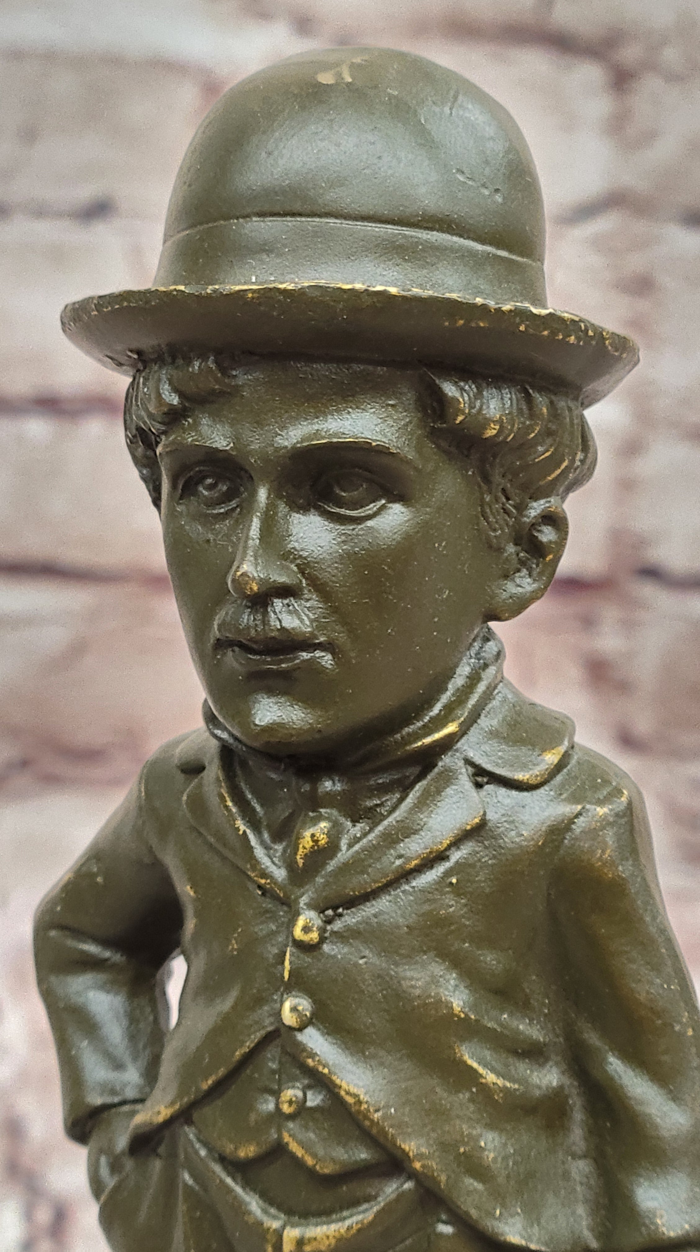 Fisher Signed Charlie Chaplin Sculpture – Bronze Statue Hollywood Collectible
