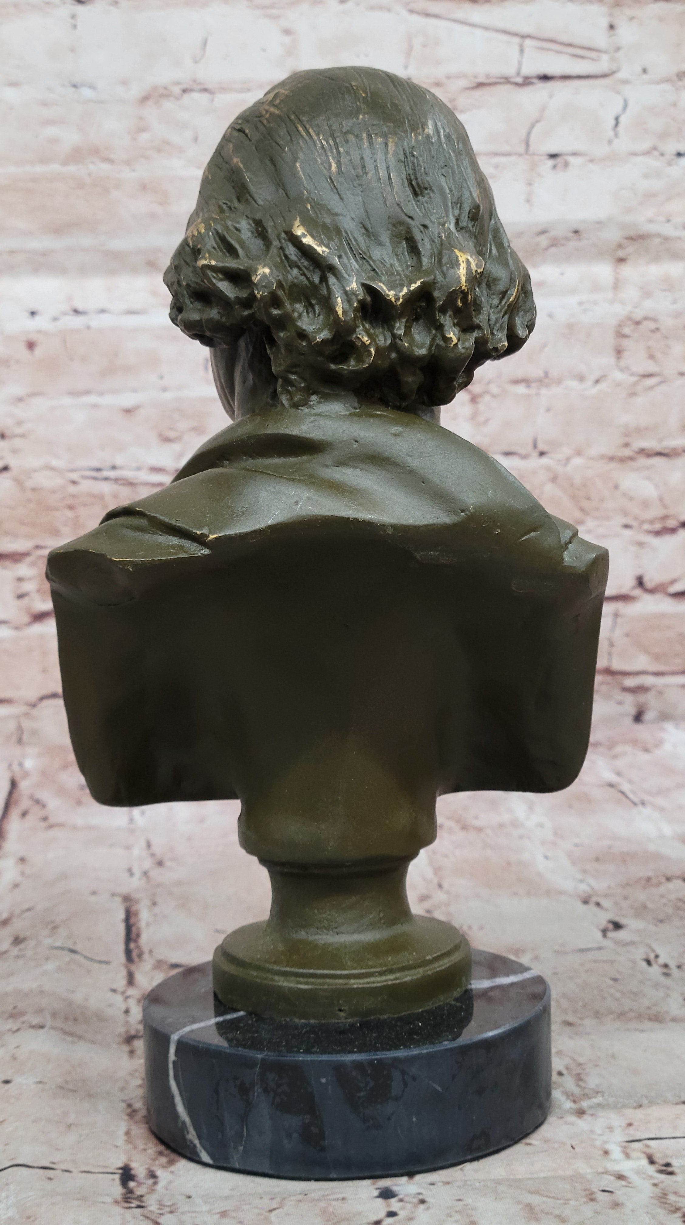 George Washington Bronze Statue Bust Sculpture Handmade by Fisher Historical Decor