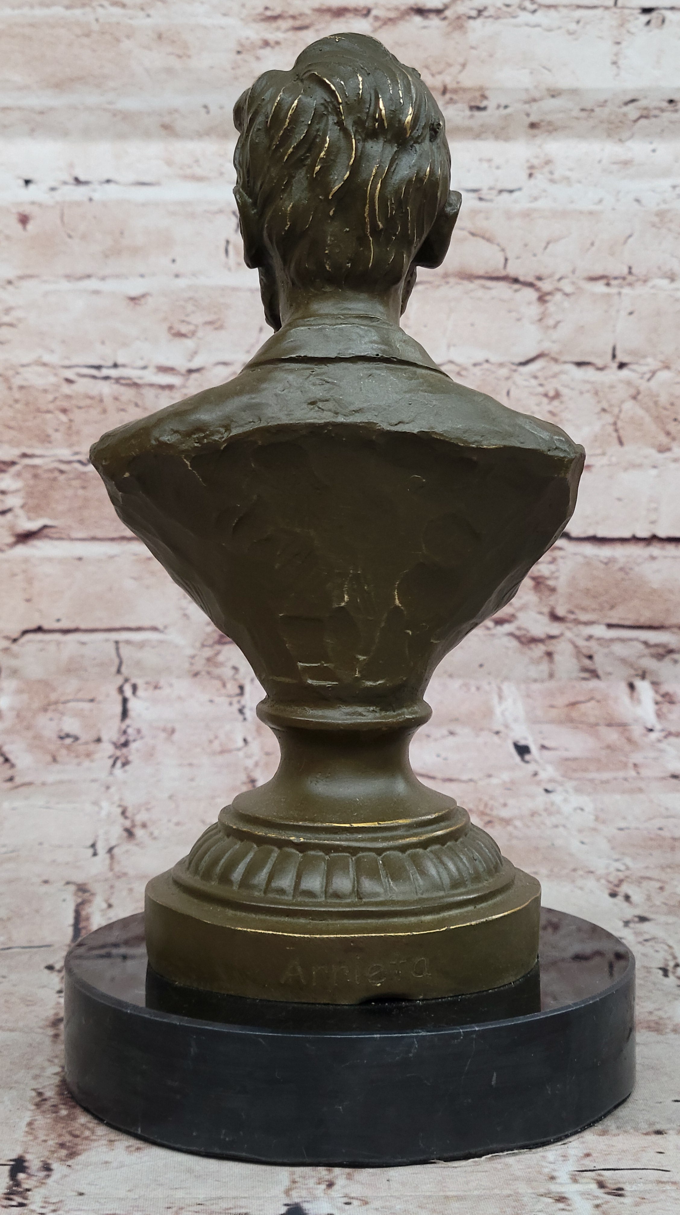 Bronze Sculpture of Abraham Lincoln Bust Statue Fine Art Gift Signed Arrieta Home Decor