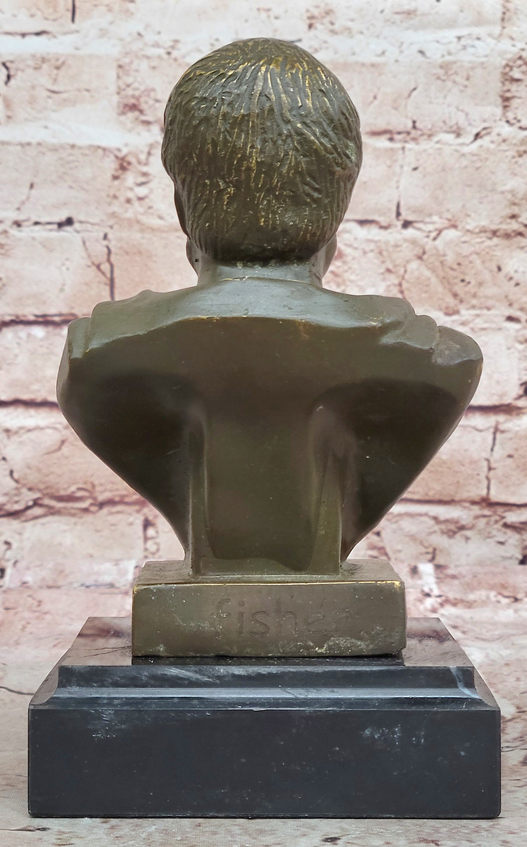 Detailed Bronze Philosopher Statue Sculpture of Aristotle Bust Ideal for Library or Office