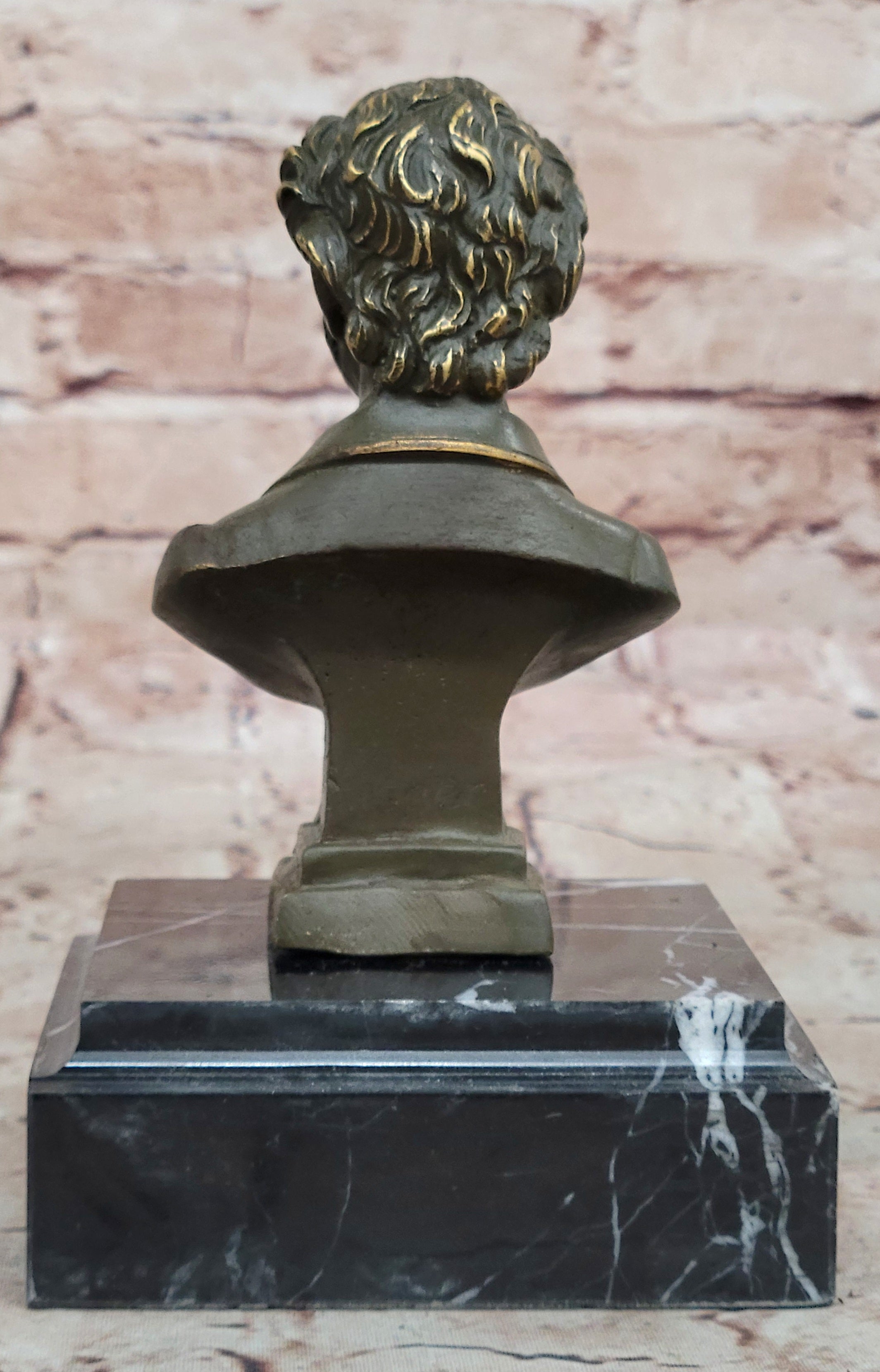 Hand Made Bronze Frederic Chopin Composer Head Bust Statue for Musicians and Collectors