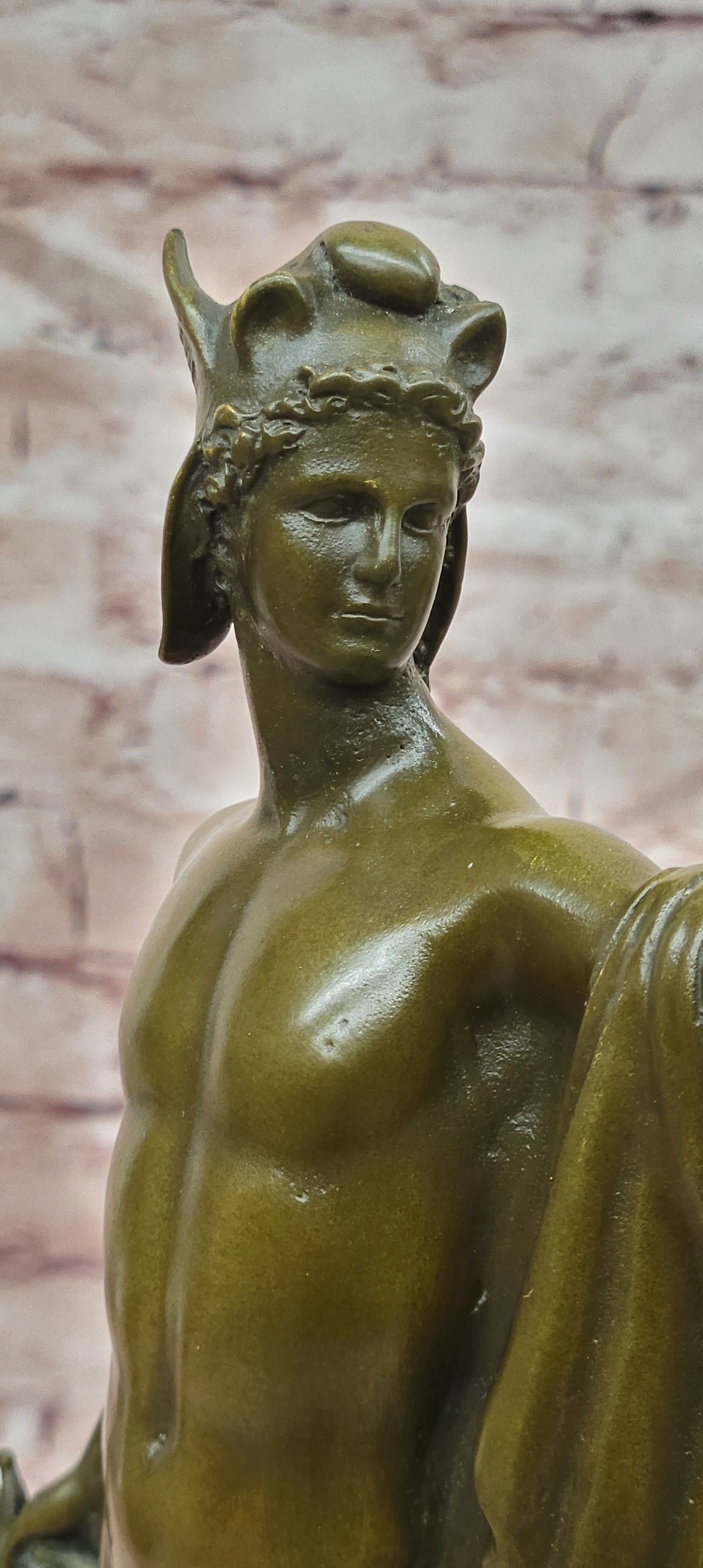 Bronze Mythological Perseus Sculpture Medusa Trophy Signed Cellini Statue