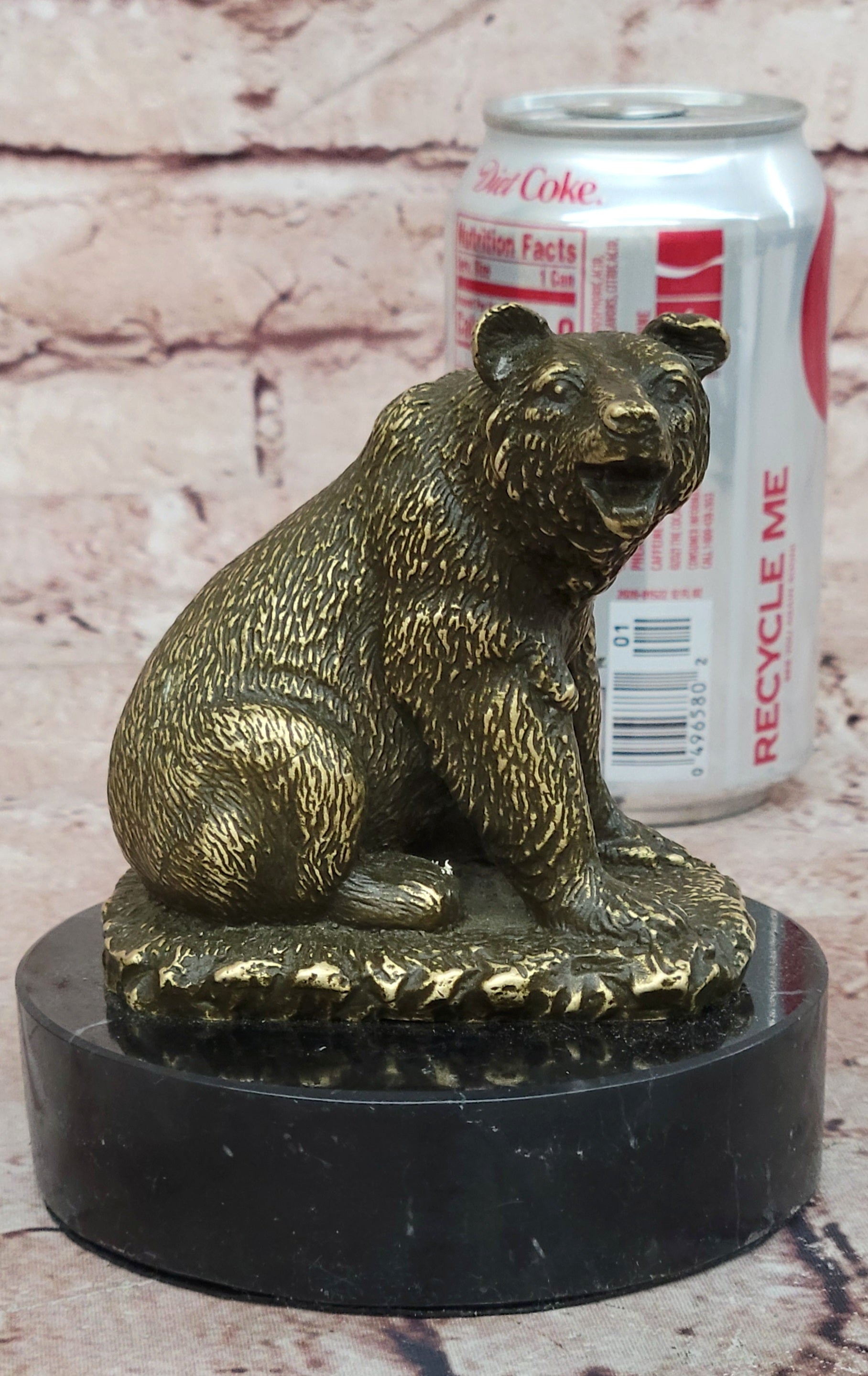 Bronze Wildlife Bear Sculpture Signed William Animal Lover Collectible Decor