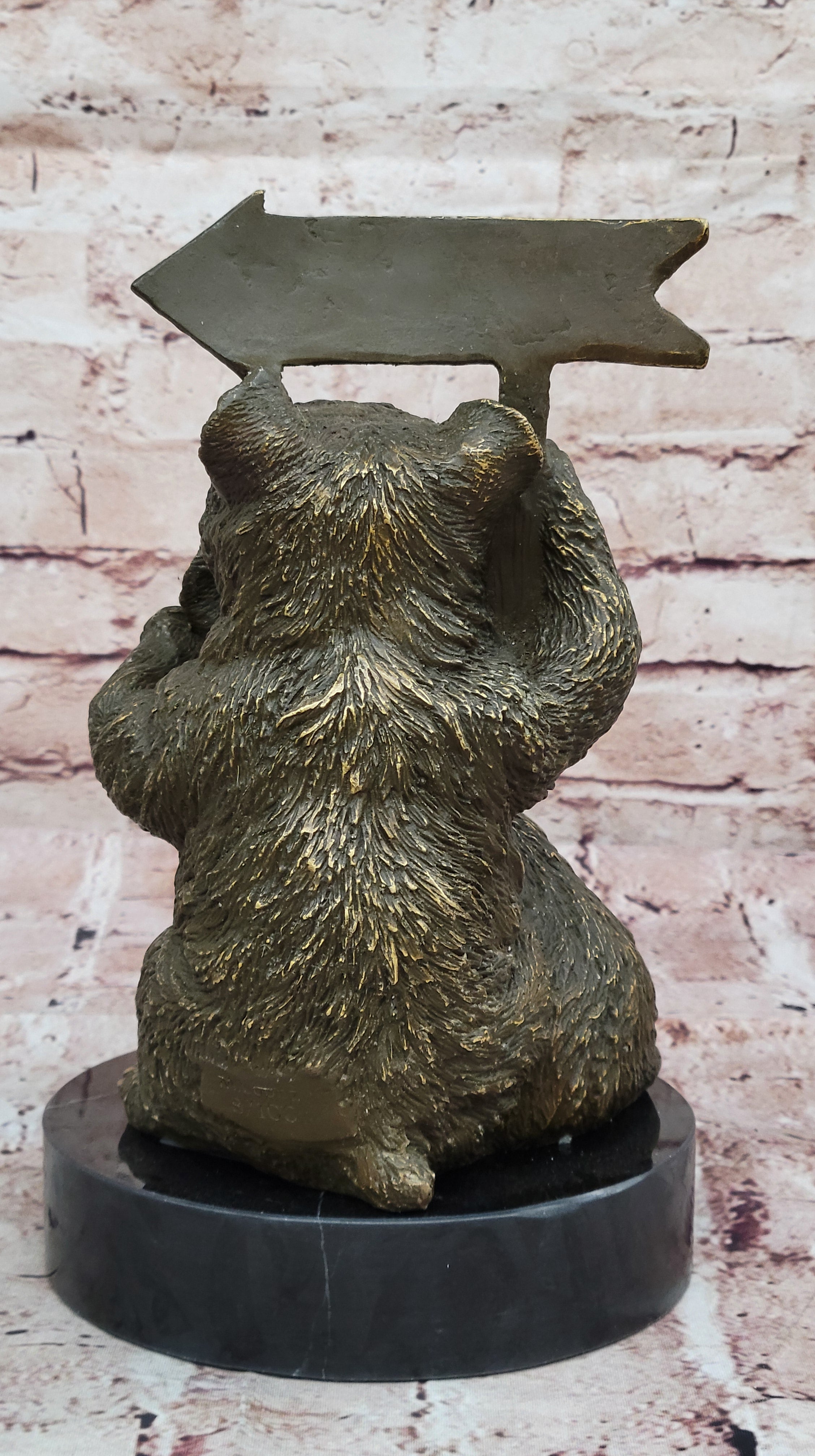Milo signed bronze sculpture statue of twin bears limited edition handmade Art