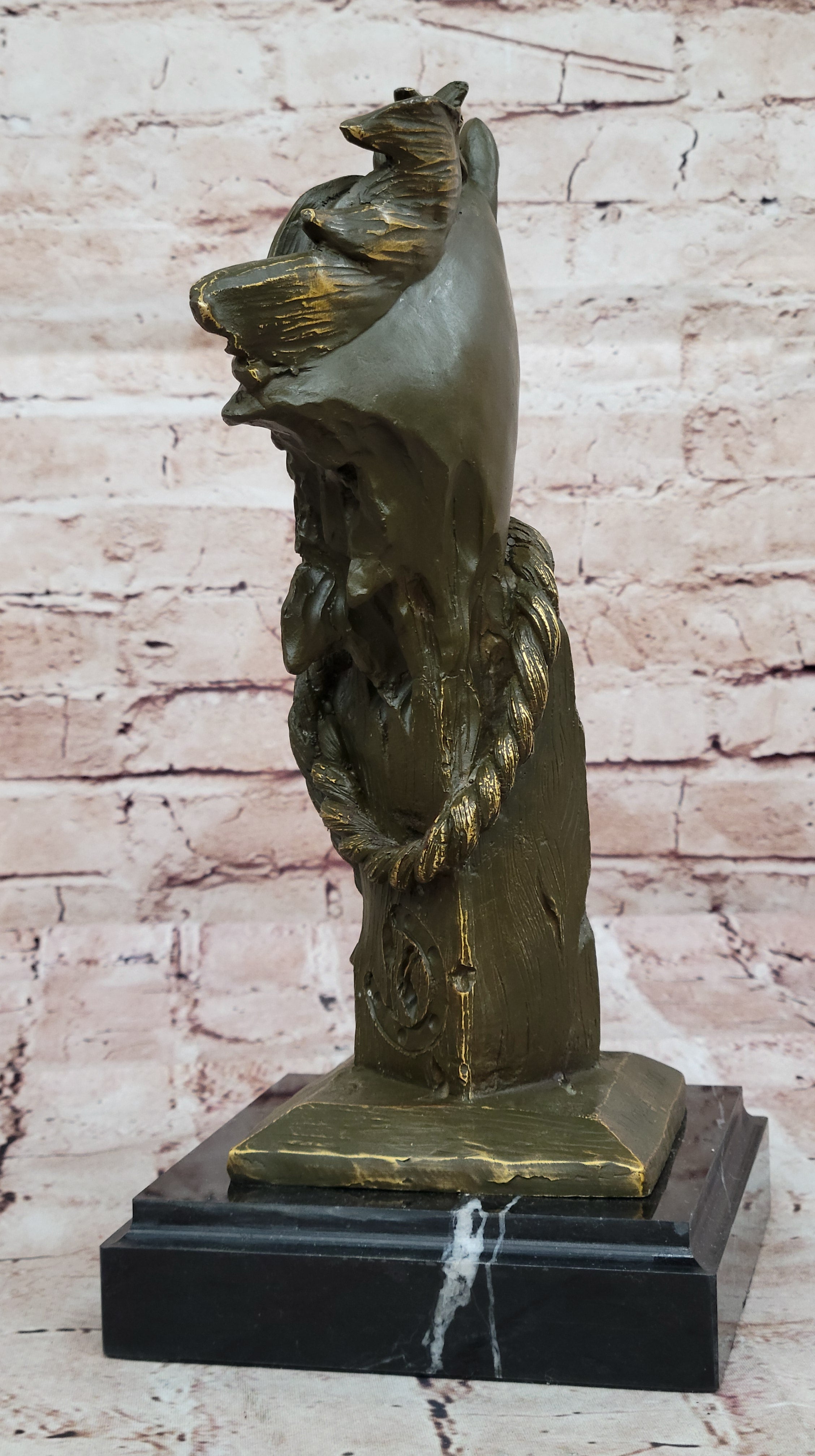 Bronze Cowboy Trophy Horse Bust by Milo – Handcrafted Western Sculpture