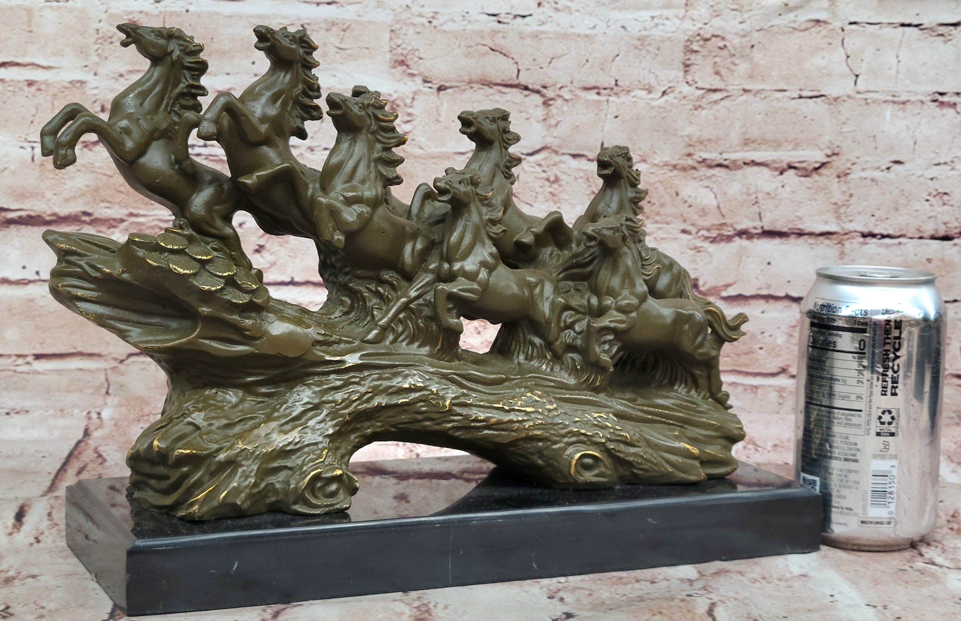 Limited Edition Bronze Horse Sculpture by Milo Eight Running Statues for Living Room Display