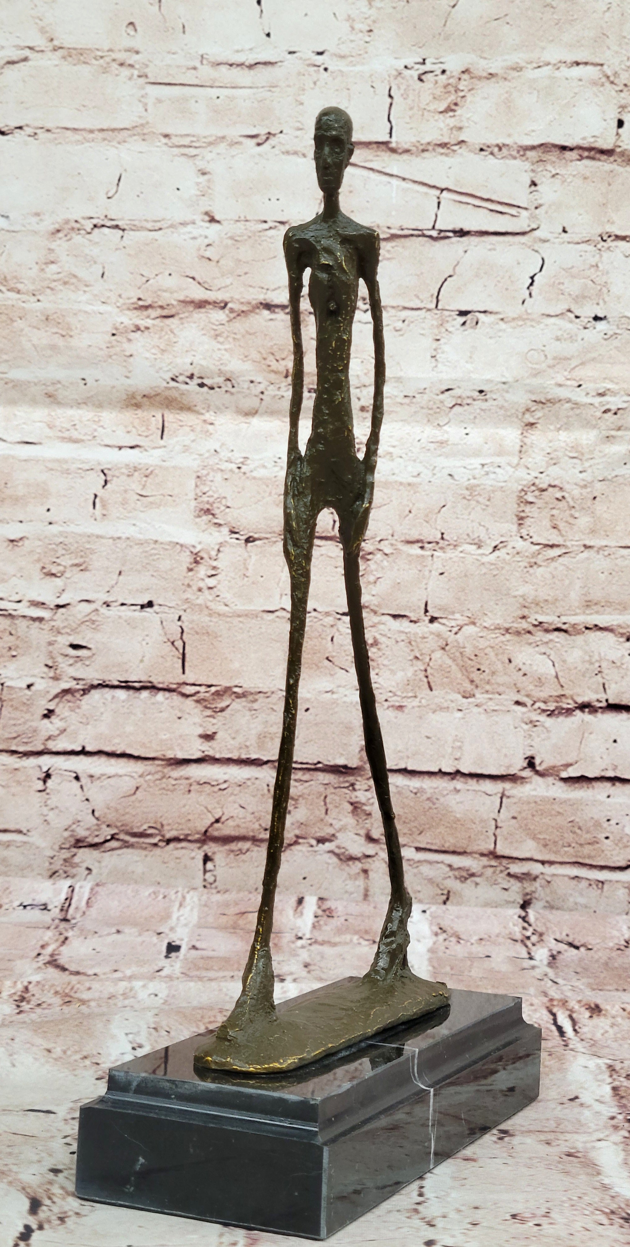 Decorative Bronze Walking Man Sculpture – Unique Abstract Artwork for Home or Office