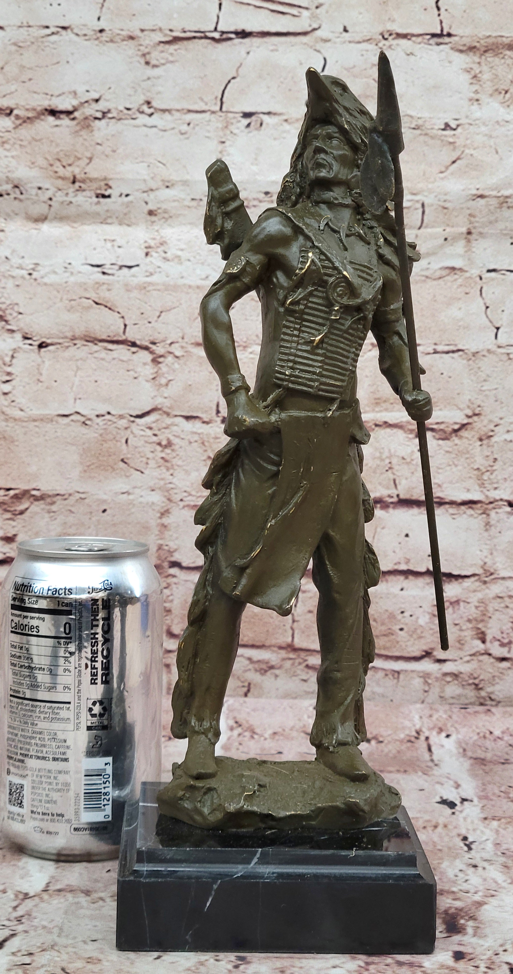 Bronze Sculpture Statue of Native American Warrior Chief by Russell Museum Quality Artwork