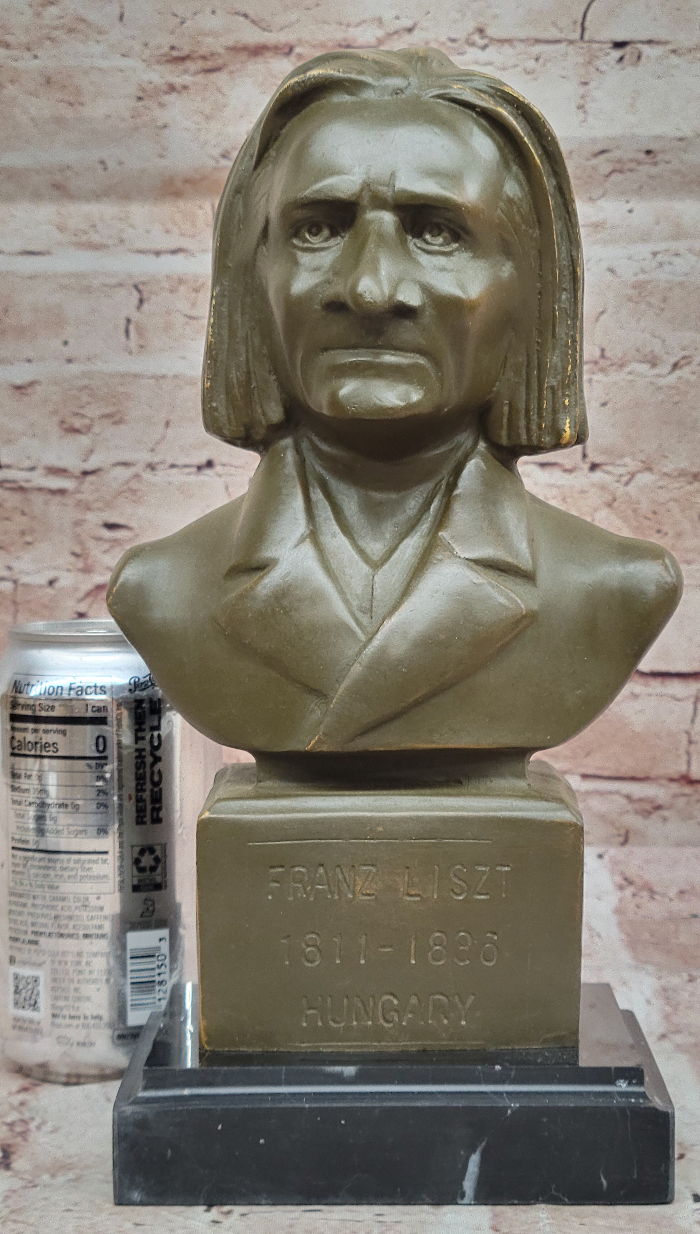 Bronze Sculpture Statue of Franz Liszt Composer Signed Hot Cast Music Artwork