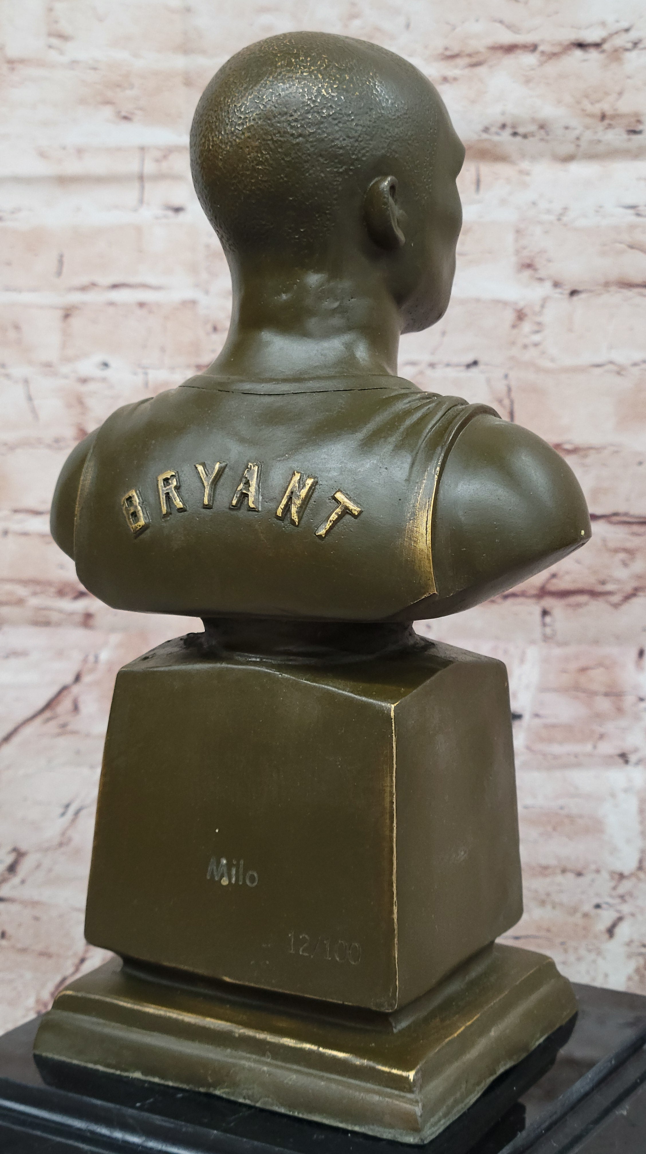 Signed and Numbered Kobe Bryant Bronze Bust Sculpture by Milo Limited Edition Hand Made