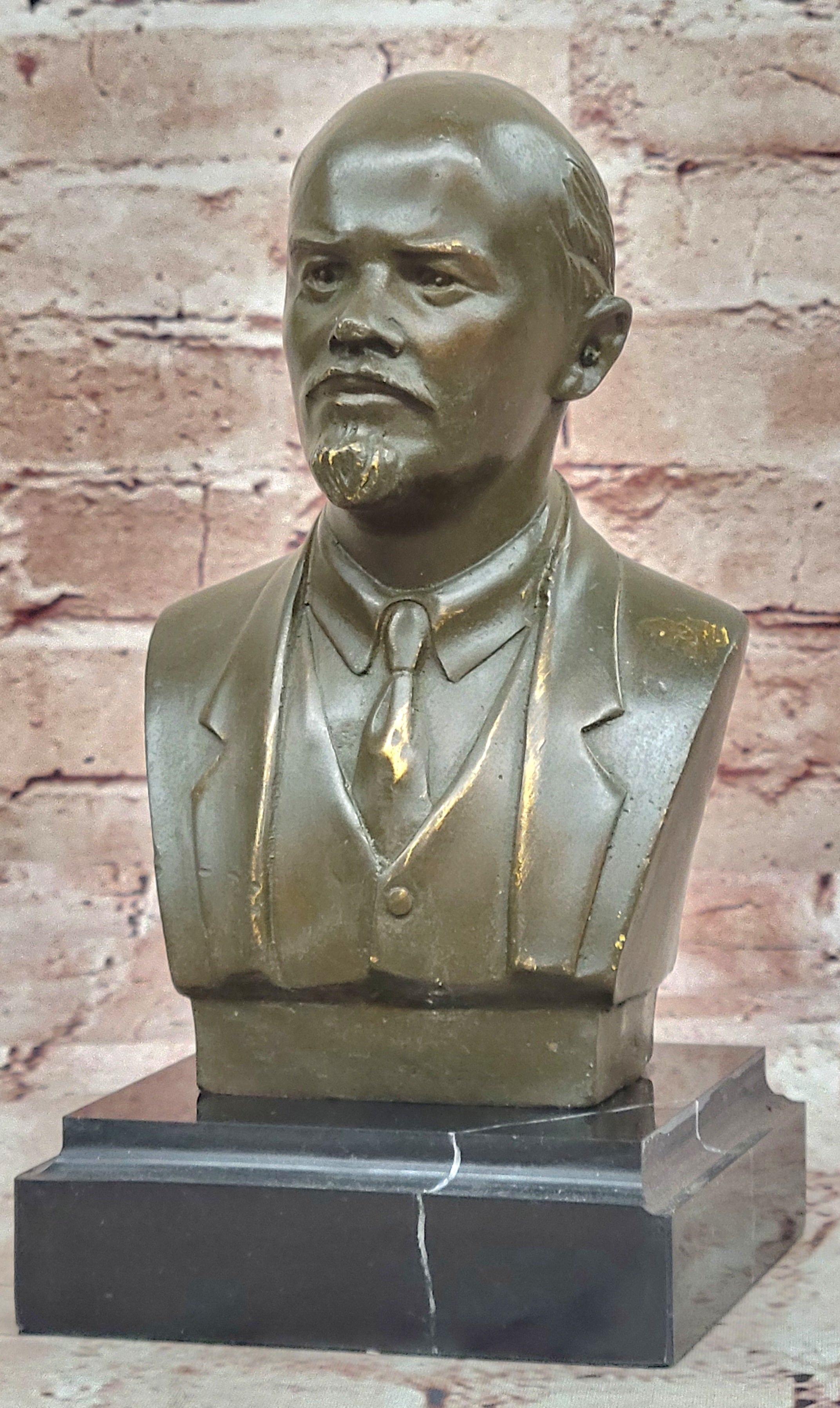 Detailed Bronze Sculpture Statue of Lenin Soviet Union Founder Political Figurine