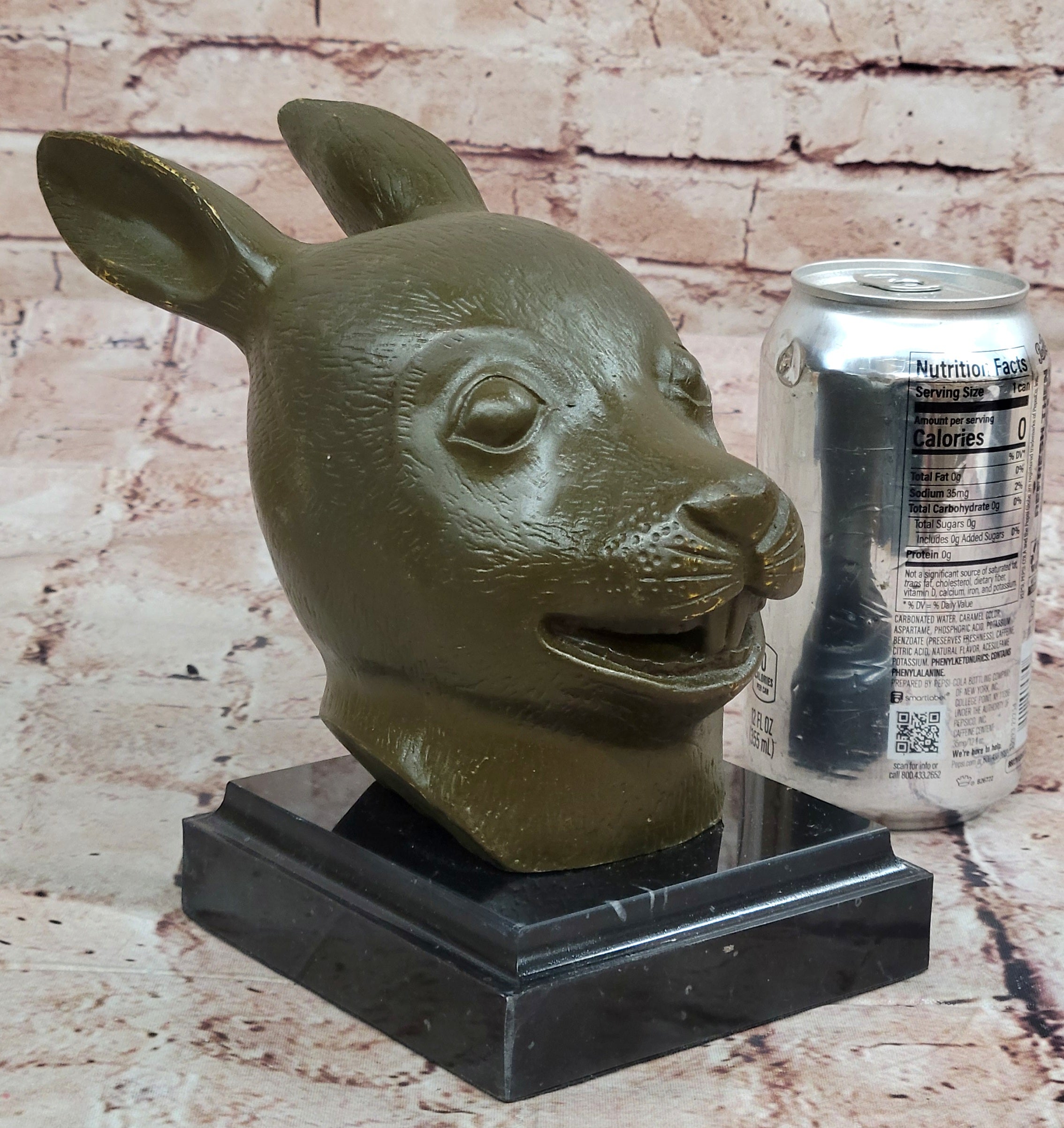 Chinese Zodiac Rabbit Bronze Sculpture – Signed by Yanez, Hot Cast Figurine