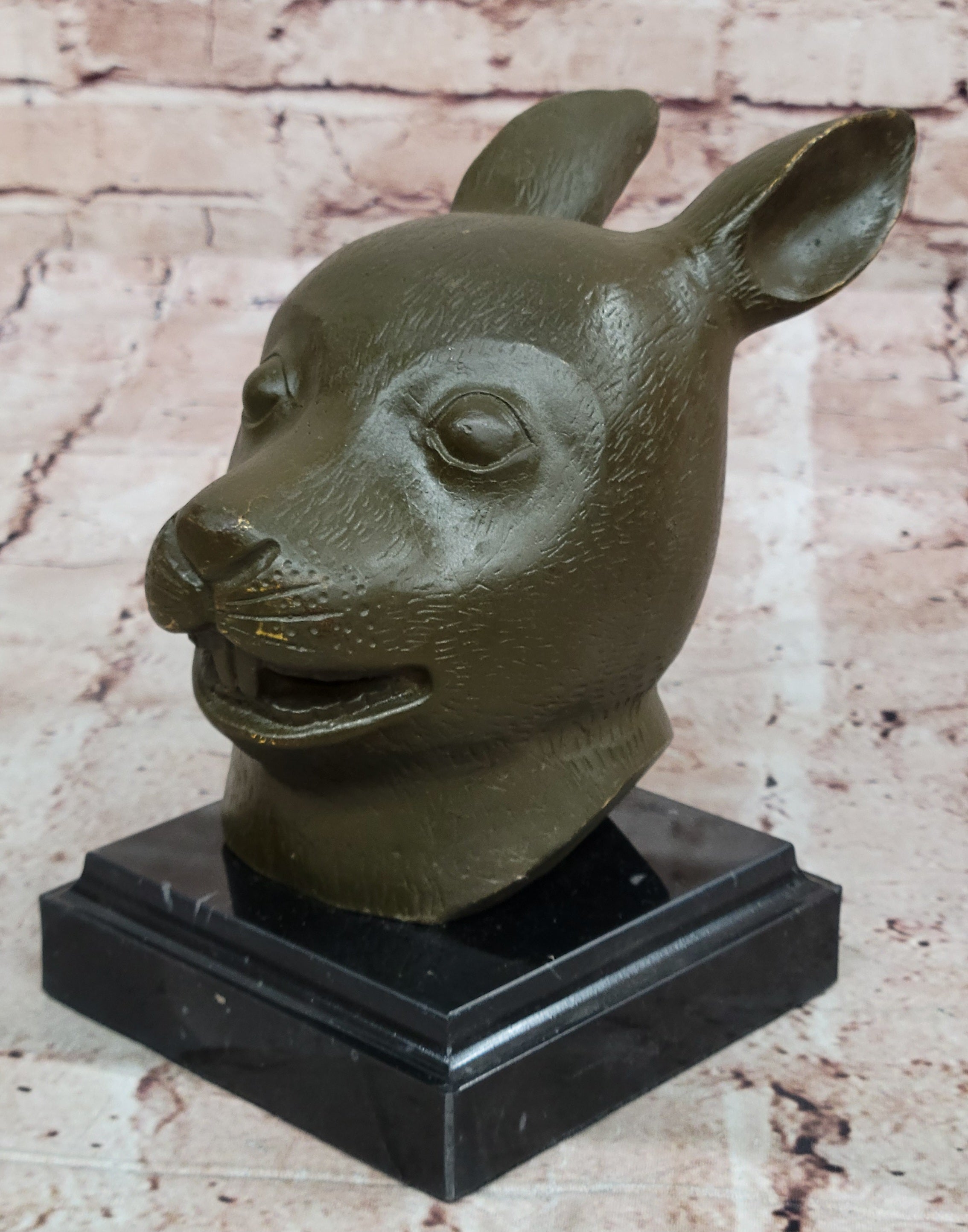 Chinese Zodiac Rabbit Bronze Sculpture – Signed by Yanez, Hot Cast Figurine