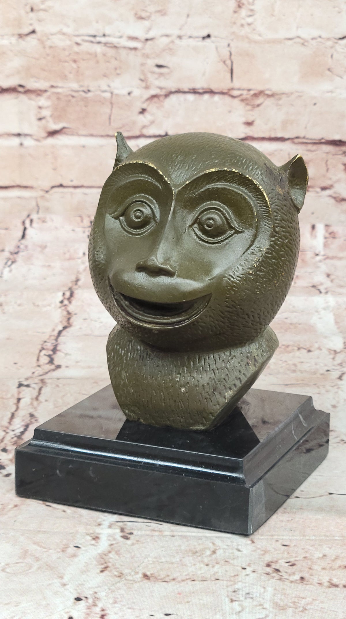Chinese Zodiac Monkey Bronze Sculpture Statue Feng Shui Decor Birthday Gift