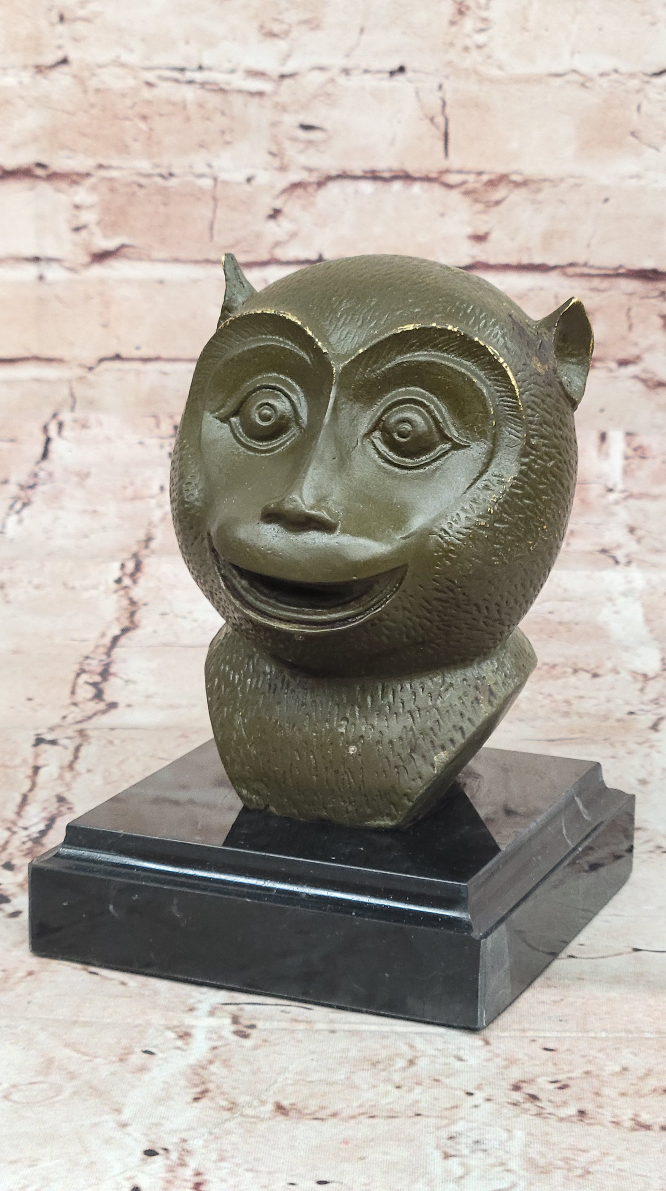 Chinese Zodiac Monkey Bronze Sculpture Statue Feng Shui Decor Birthday Gift