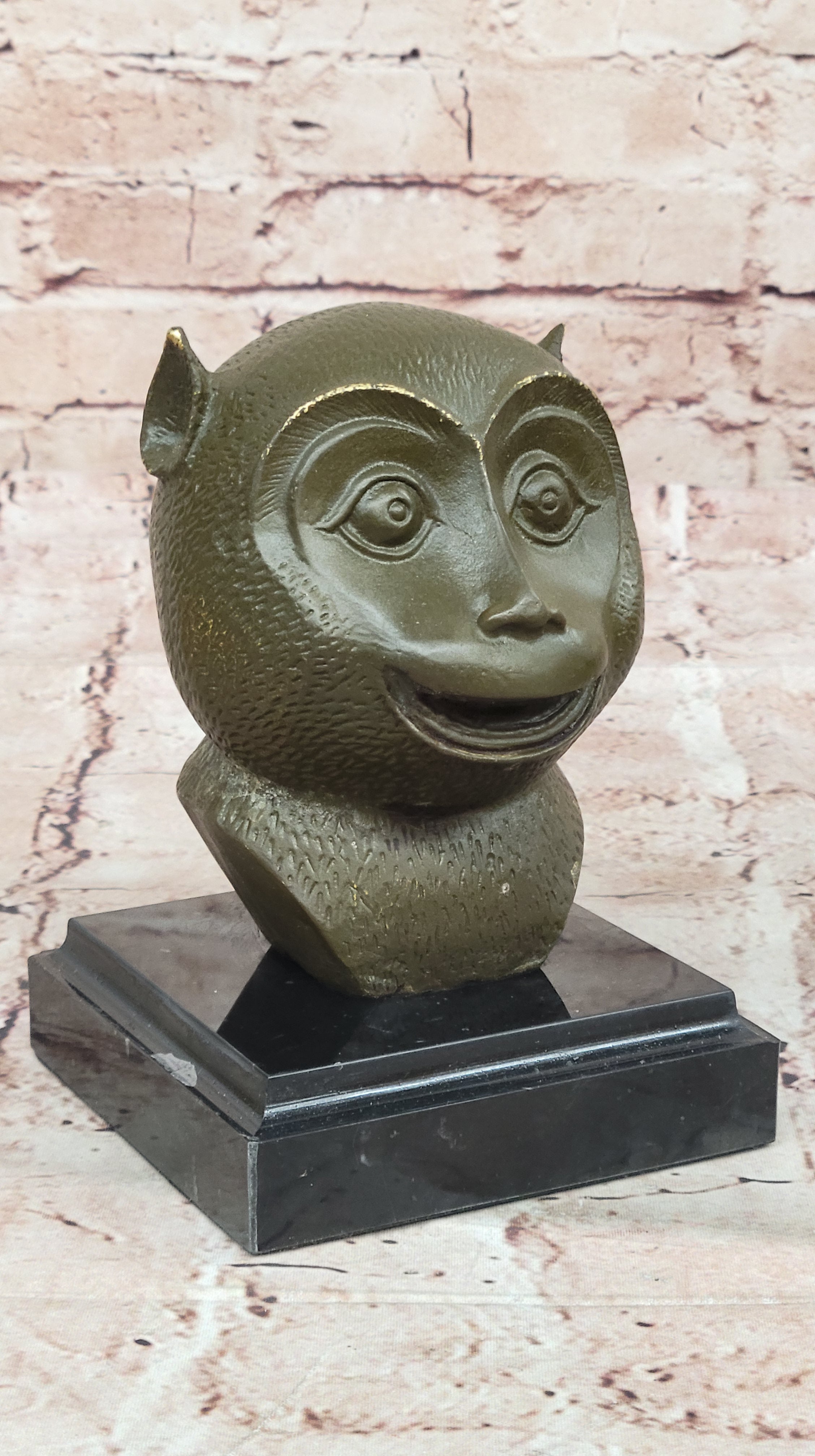 Chinese Zodiac Monkey Bronze Sculpture Statue Feng Shui Decor Birthday Gift