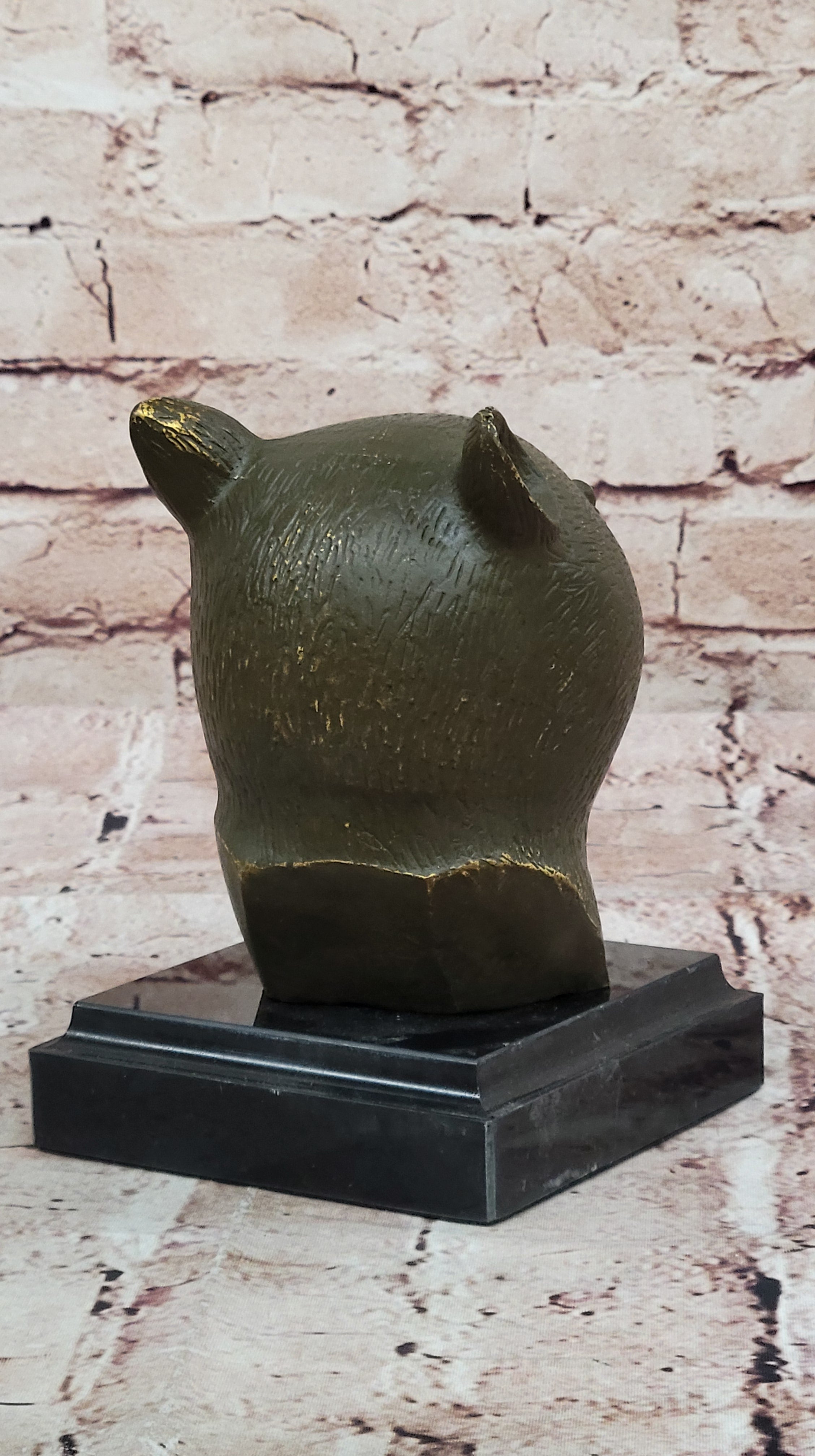 Zodiac Rat Bronze Sculpture Statue Collectible Bust Symbol of Cleverness and Luck