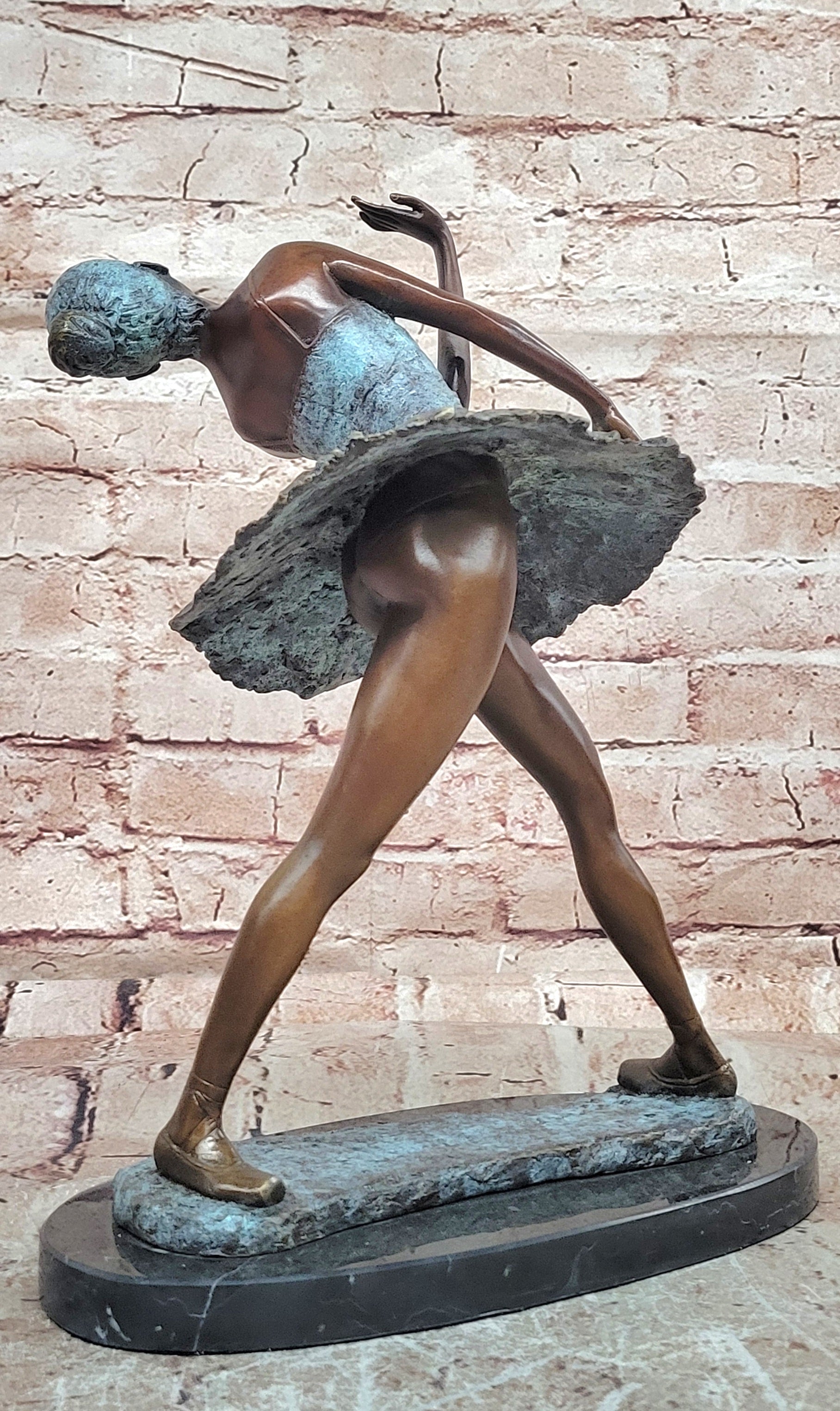 Signed Milo Bronze Ballerina Figurine Ballet Dance Sculpture Home Decor Art