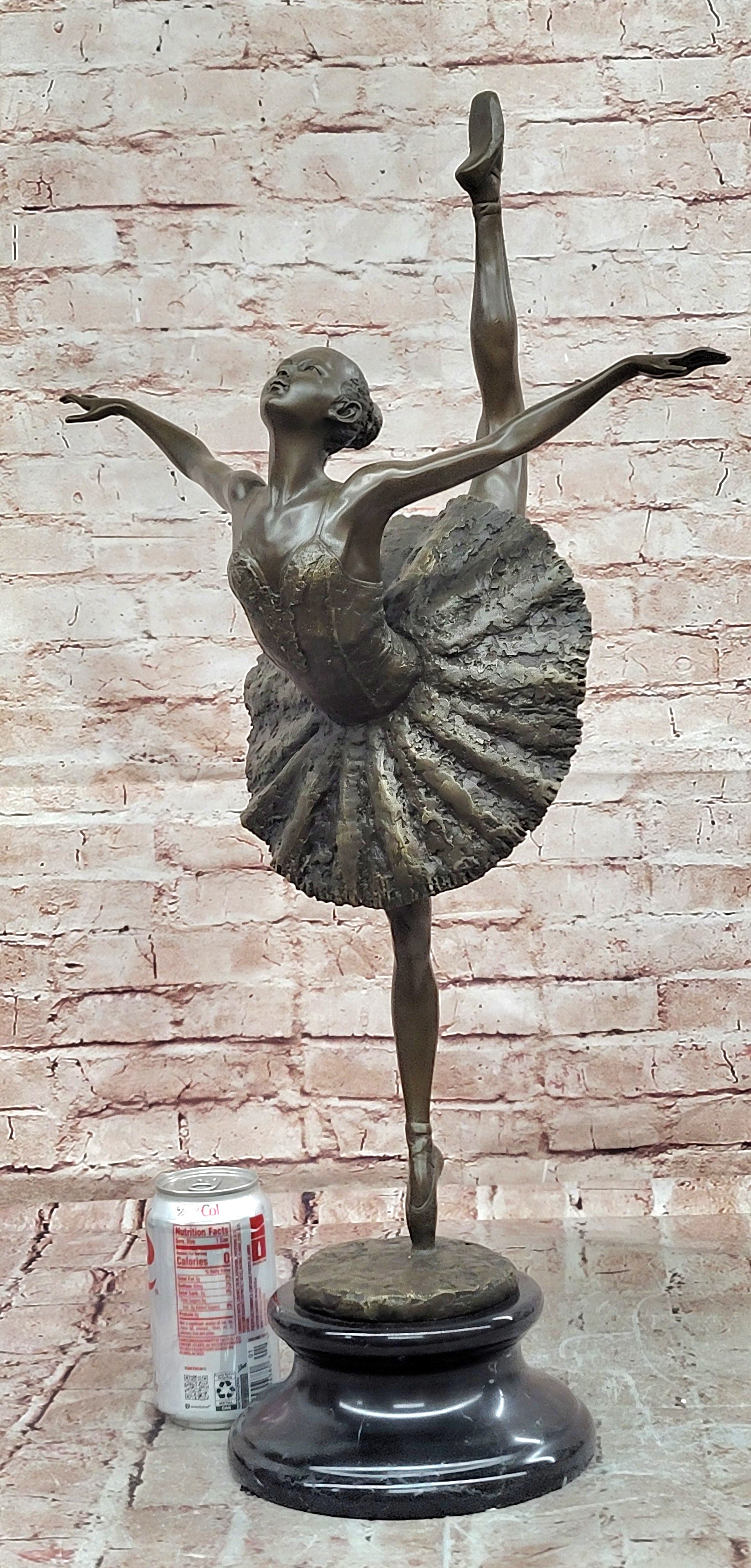 Classic Ballerina Girl Ballet Dancer Signed Bronze Sculpture Figure Art Nouveau