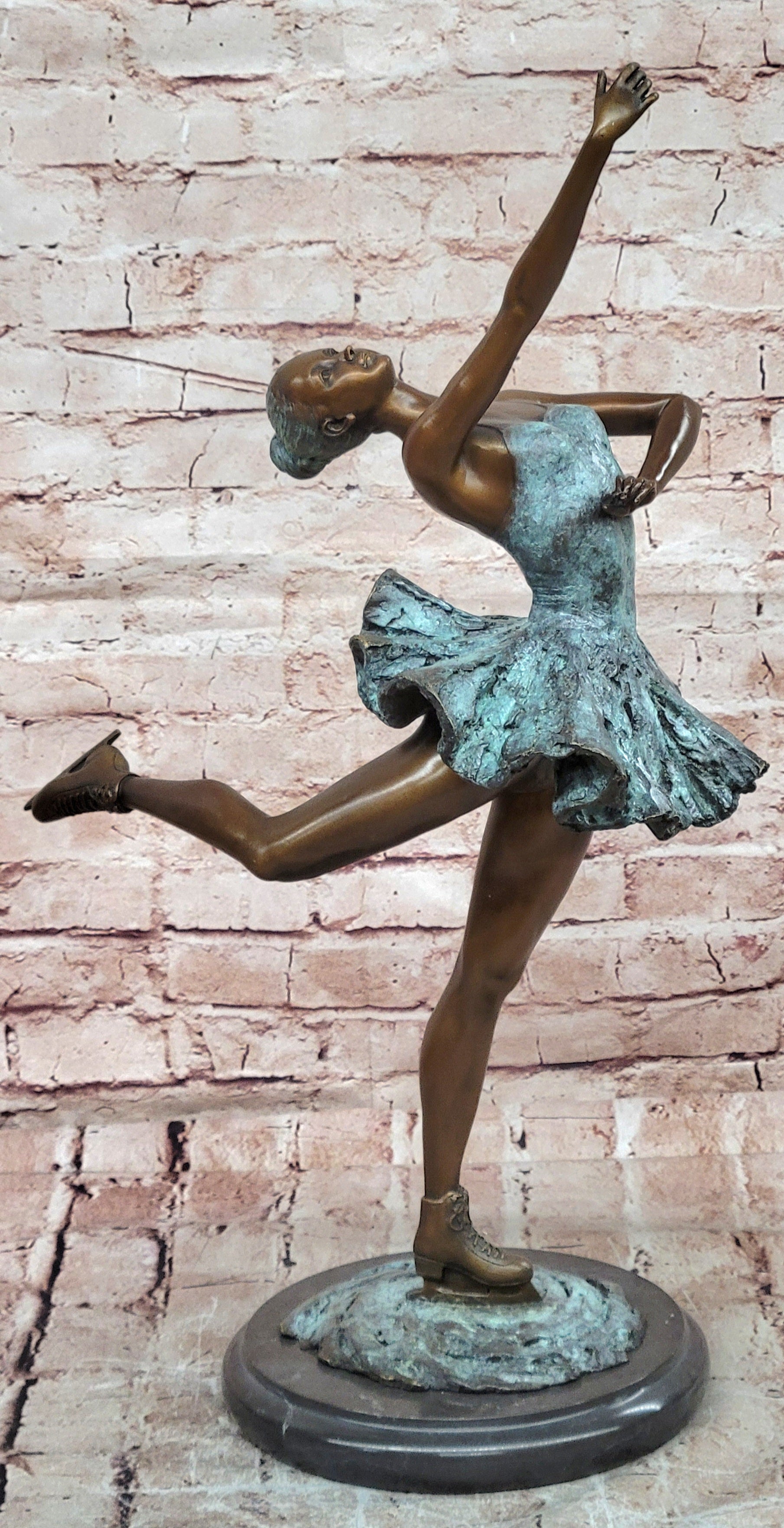 Signed Milo Bronze Dance Statue Elegant Ballerina Figurine Home Decor Art