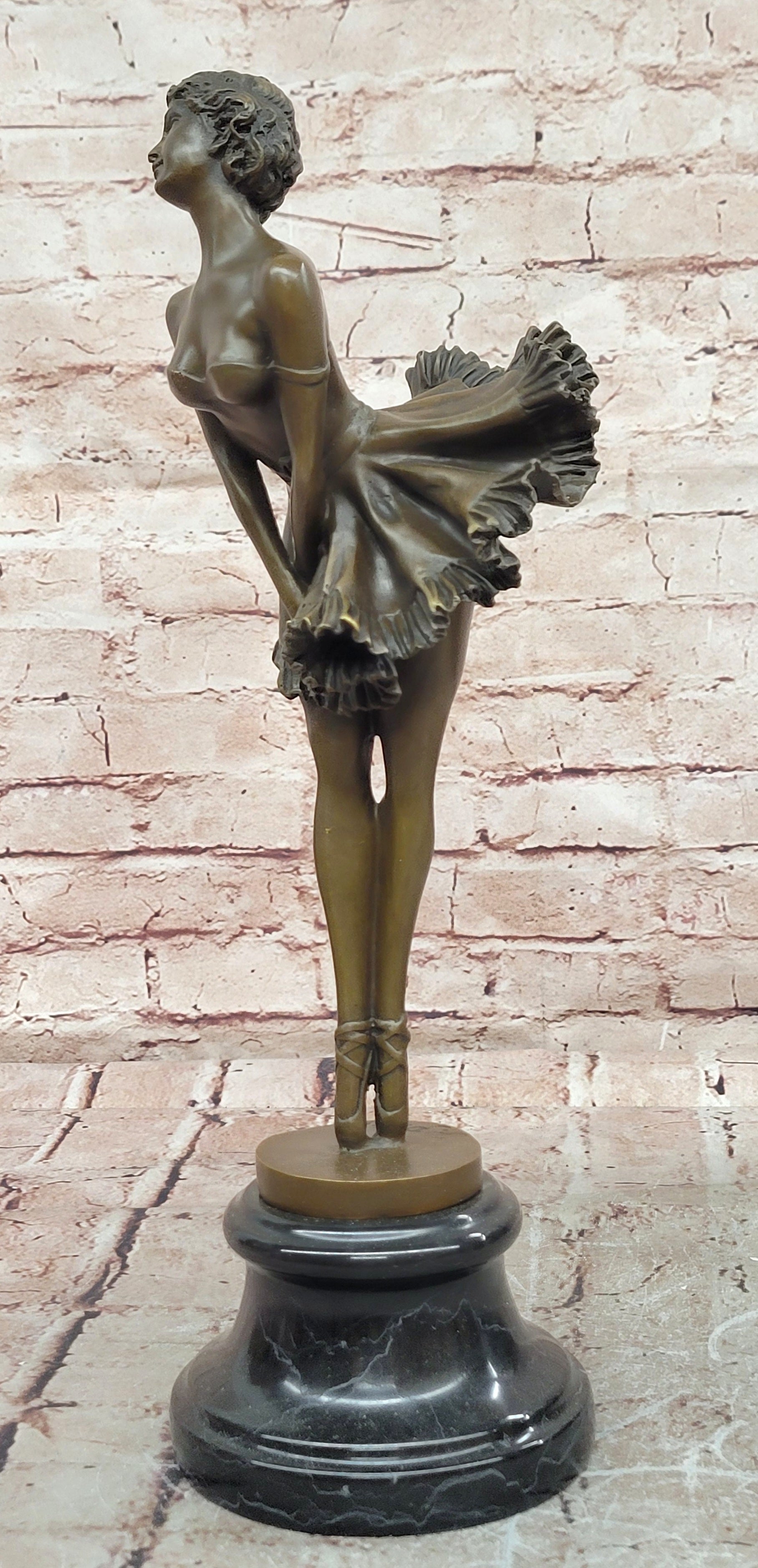 Elegant Ballet Dancer Bronze Statue Handcrafted Fine Art Display Piece