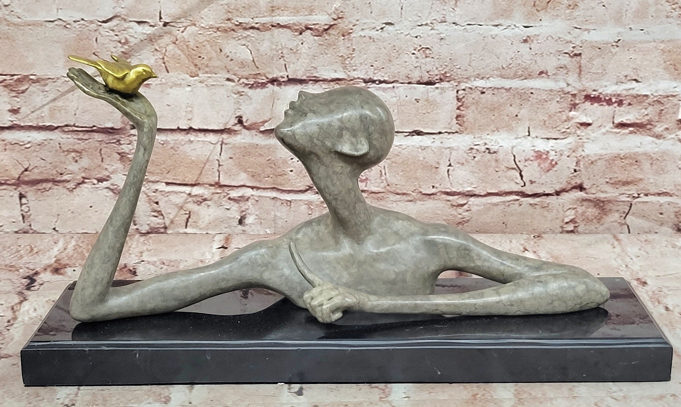 Juno Bronze Female Figurine Abstract Modern Sculpture Collectible Fine Art Statue