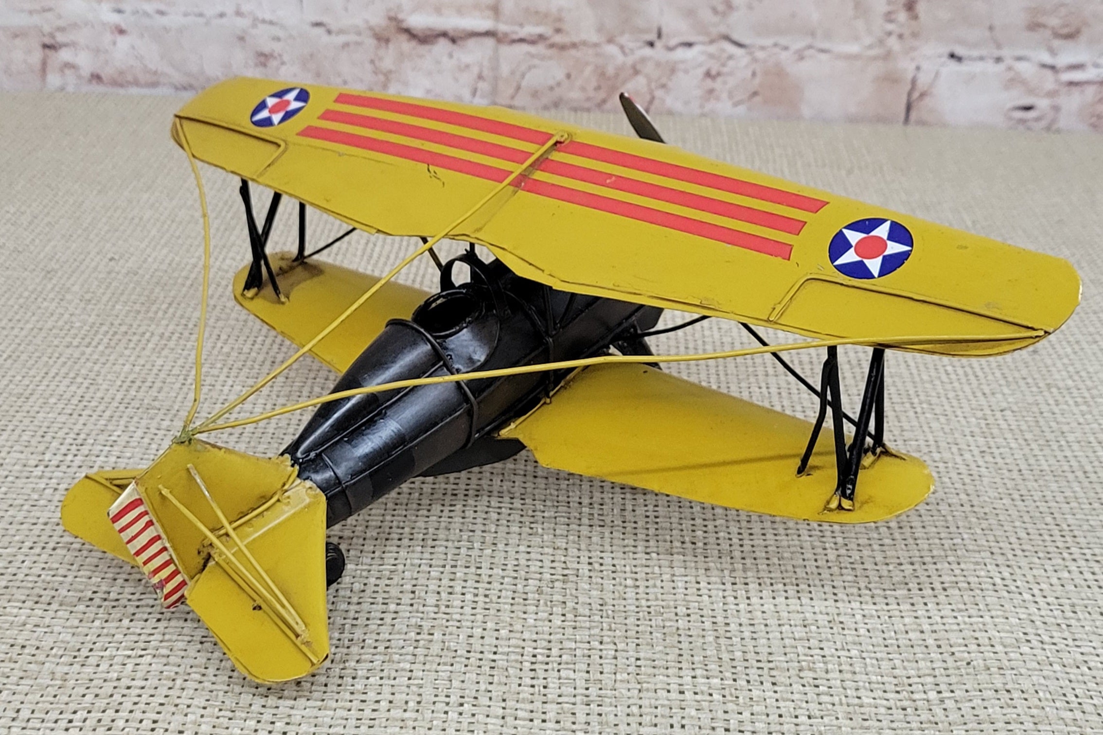 12" Home Decor Vintage Airplane Model Gifts Ornaments Iron Crafts Aircraft Decor
