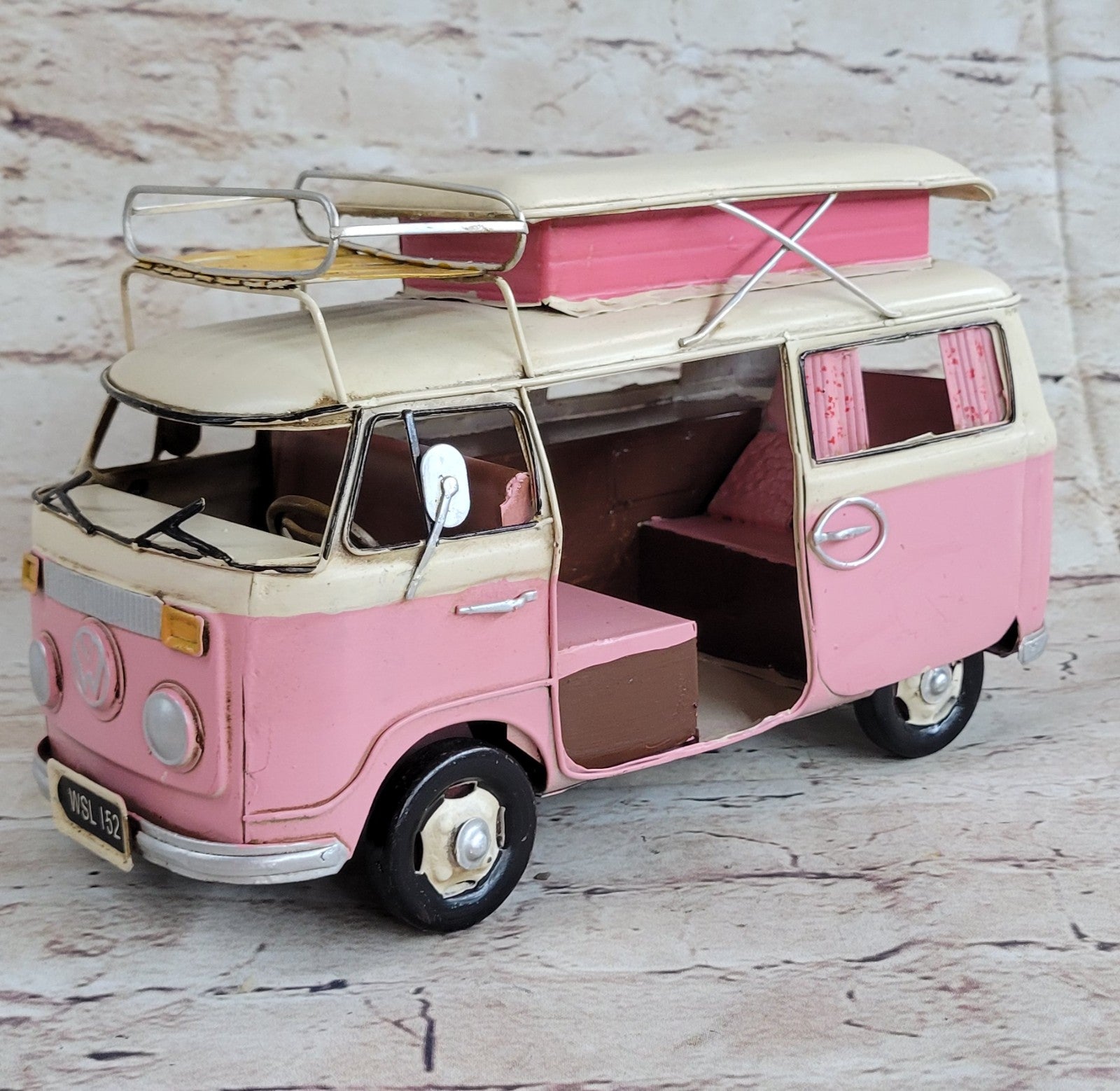 Vintage Reproduction 1966 Volkswagen Mini Bus Hand Made Metal Masterpiece Figure