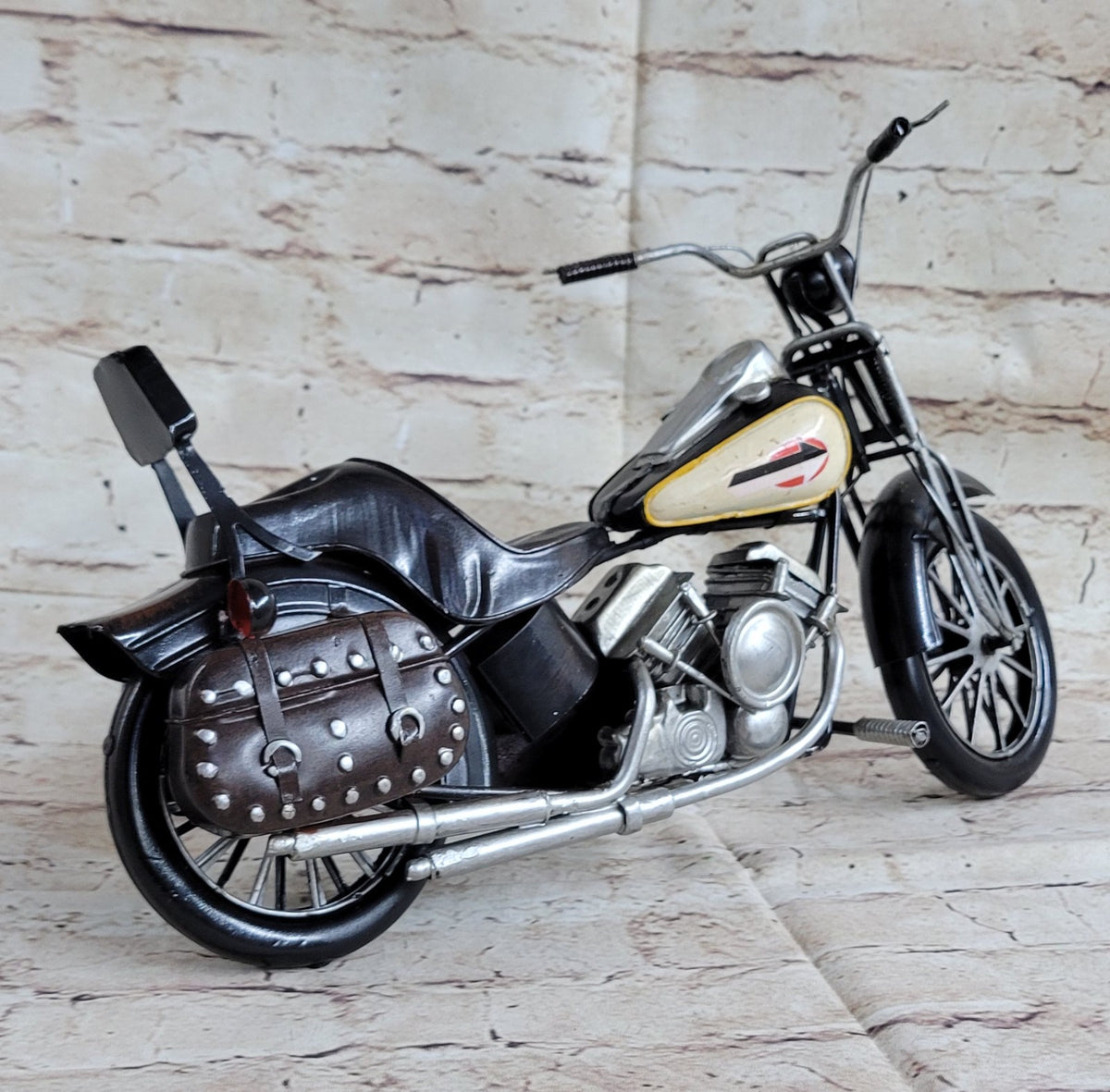 Handmade Indian Motorcycle 1:8 Tinplate Antique Style Metal Model Superb Artwork