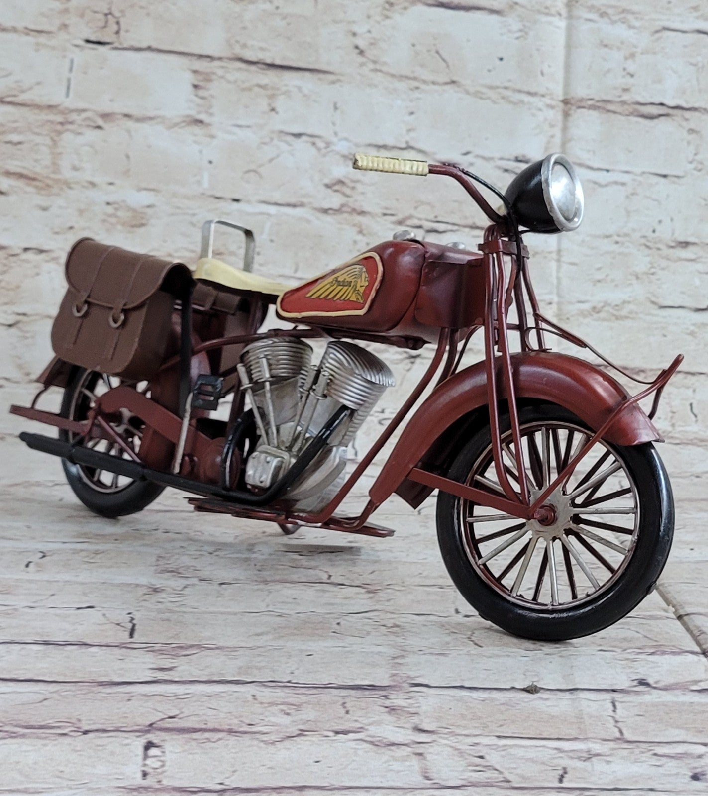 Antique Style 100% Handmade Metal Motorcycle Model Welding Craft Decorative DEAL