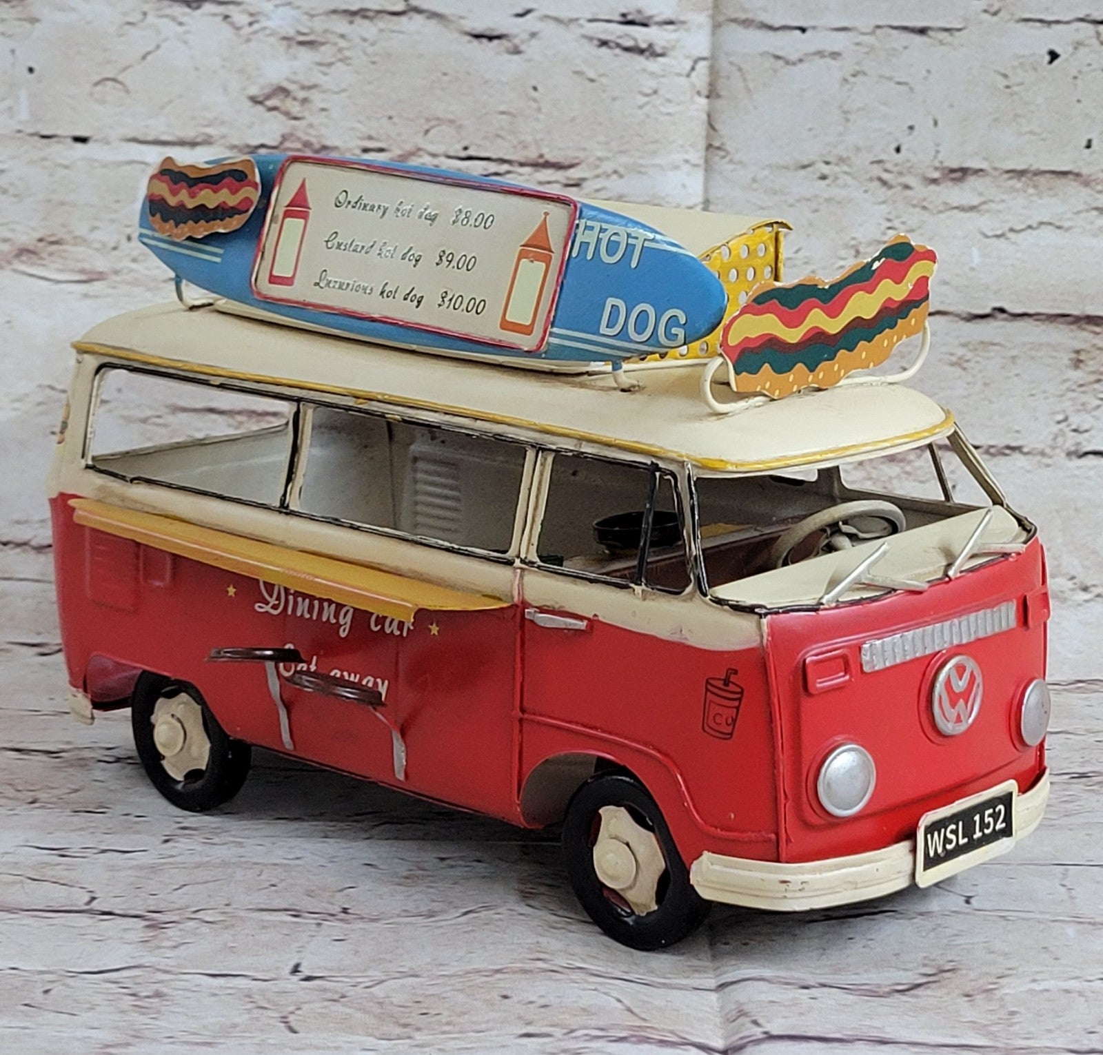 Antique Style Collector EditionDinning Food Truck Metal Metallic Masterpiece Decor