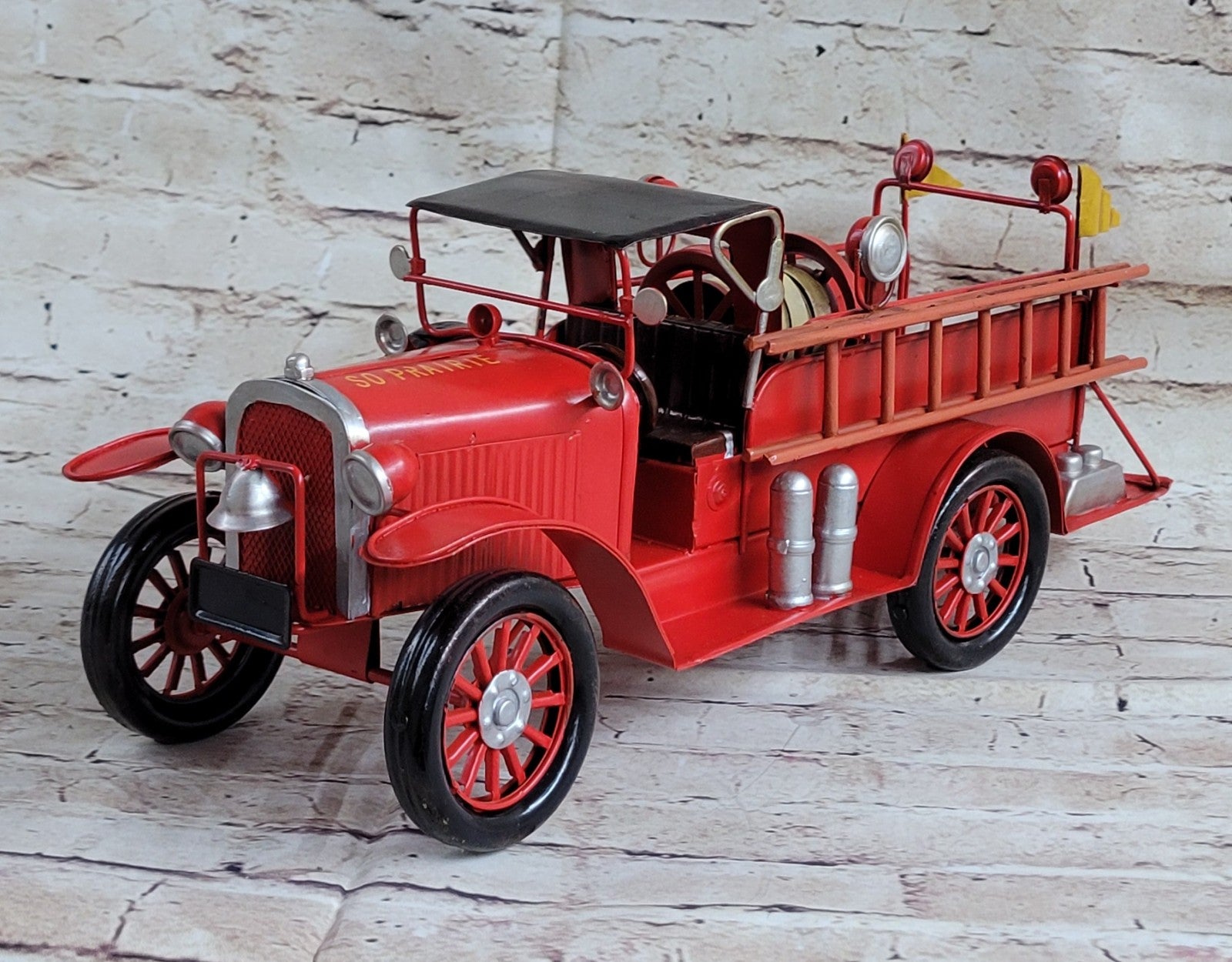 Jayland Replica Antique Fire Truck 1928 Tin Toy So Prairie Dept Decoration