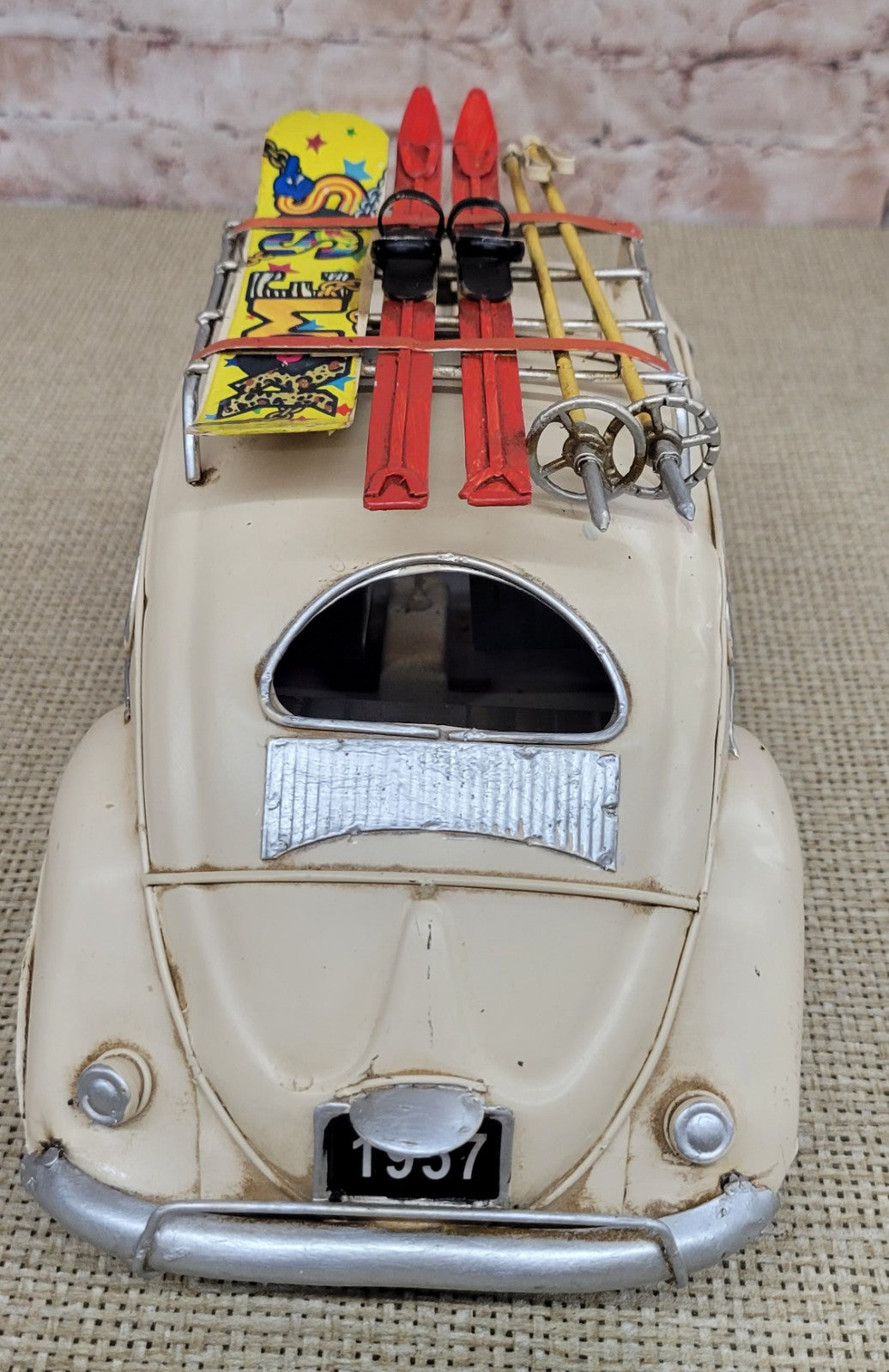 European Finery 1:12 Beige Stripe 1934 VW Beetle Bug Die Cast Model Volkswagen