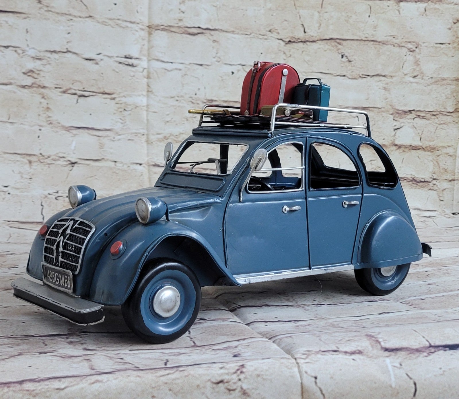 Vintage 1950 Citroen 2cvToy Diecast Model Blue Color Highly Collectible Car