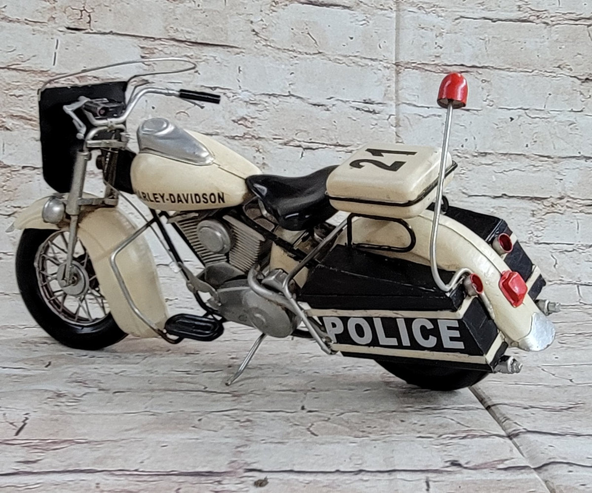 European Finery 1:10 Harley Police MOTORCYCLE BIKE DIECAST MODEL Artwork
