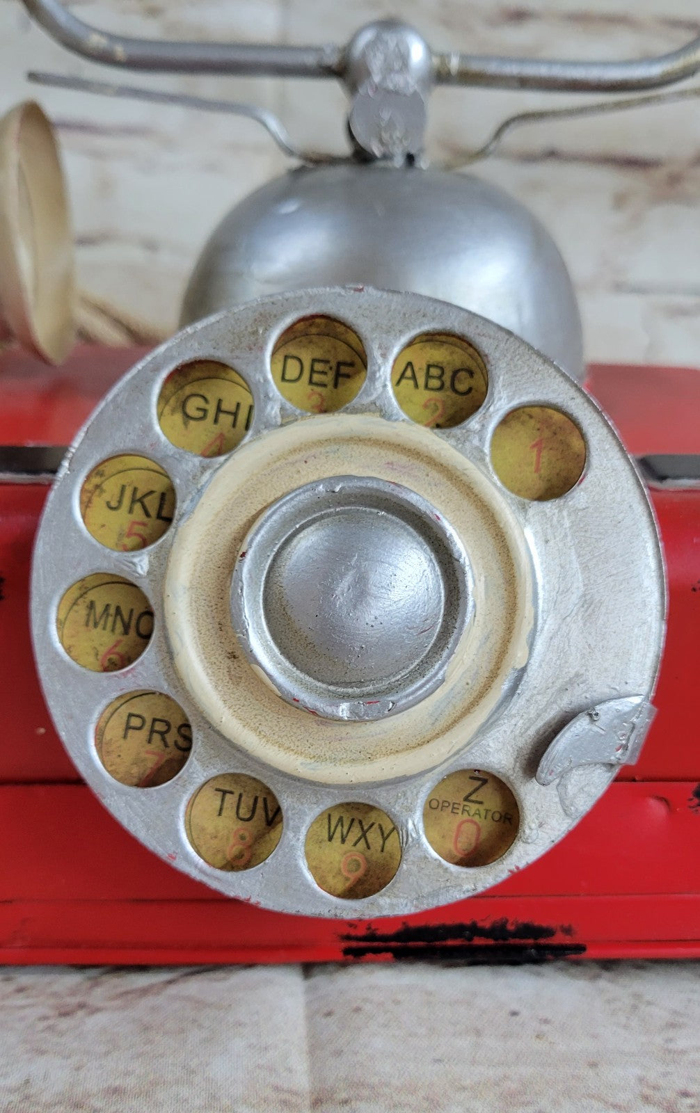 Rotary Dial Telephone Vintage Handset Phone Res Metal For Home Office Classic