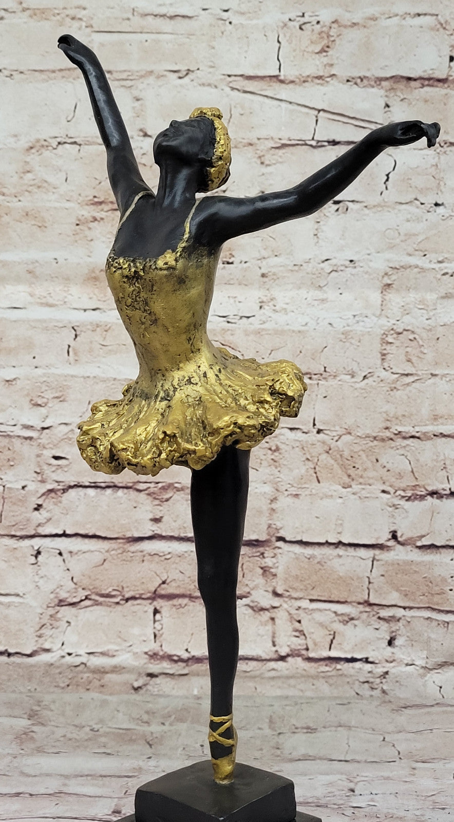 Signed Milo Bronze Sculpture: Ballerina Dance Trophy, Hot Cast Art Deco Decor