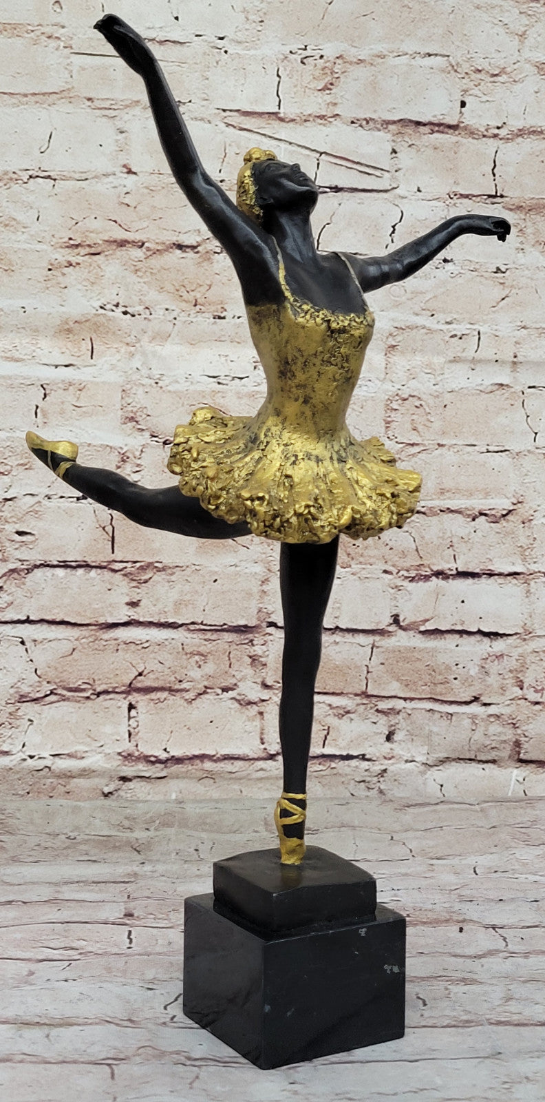 Signed Milo Bronze Sculpture: Ballerina Dance Trophy, Hot Cast Art Deco Decor