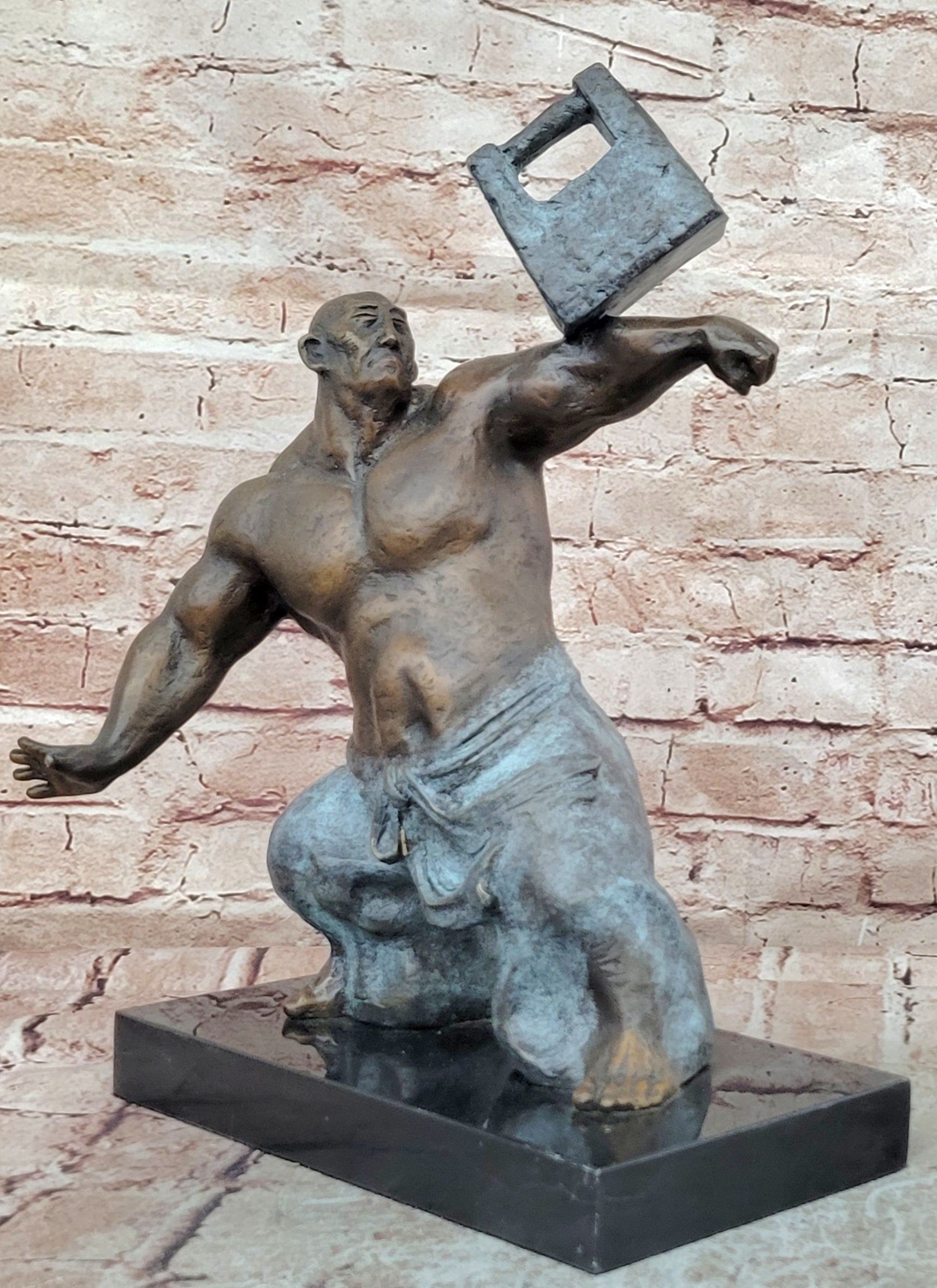Miguel Lopez or Milo`s Thai Chi Bronze Sculpture: Hot Cast Abstract Art