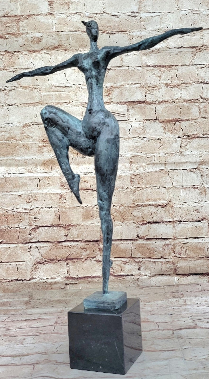 Miguel Lopez (Milo) Abstract Ballerina Hot Cast Bronze Sculpture