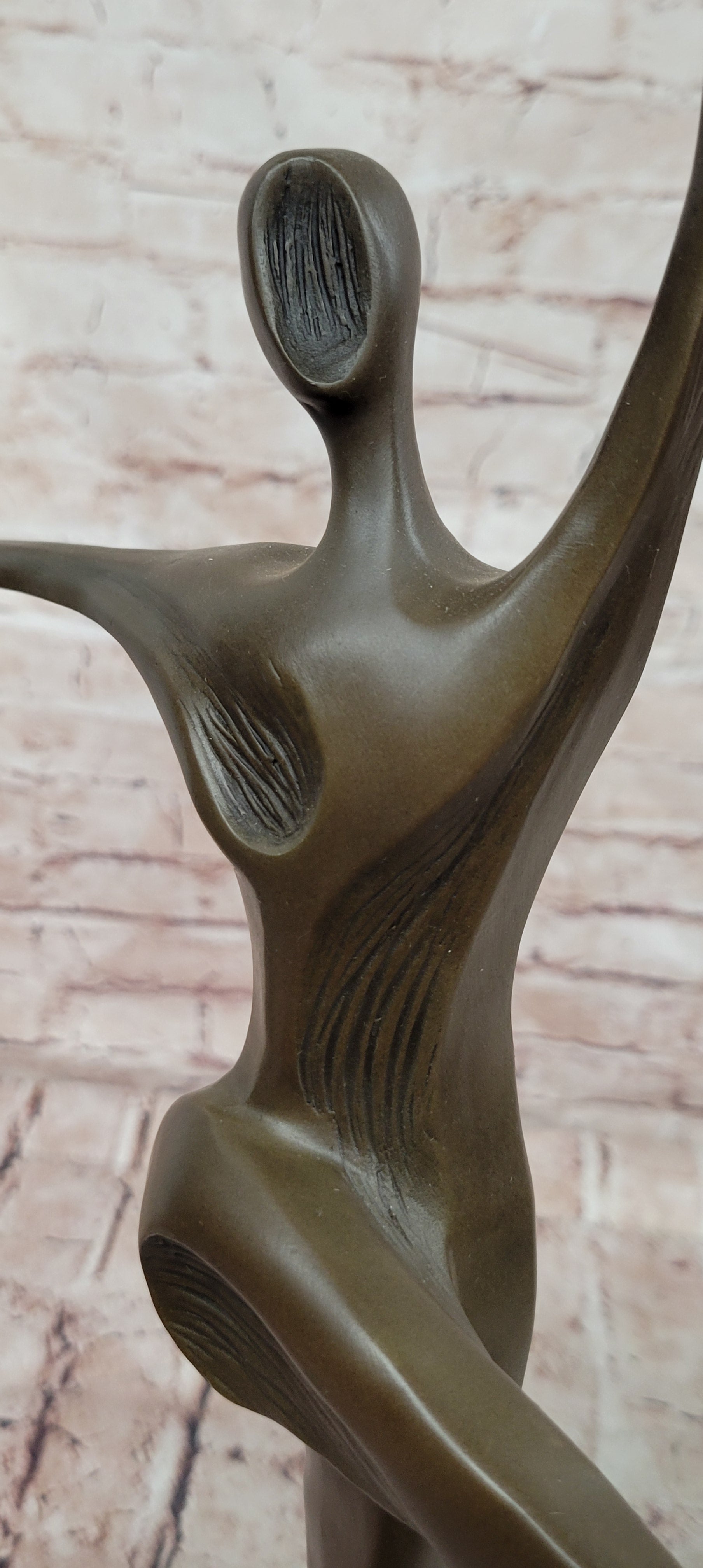 Signed Milo Bronze Ballerina Sculpture Abstract Modern Art Decor Statue