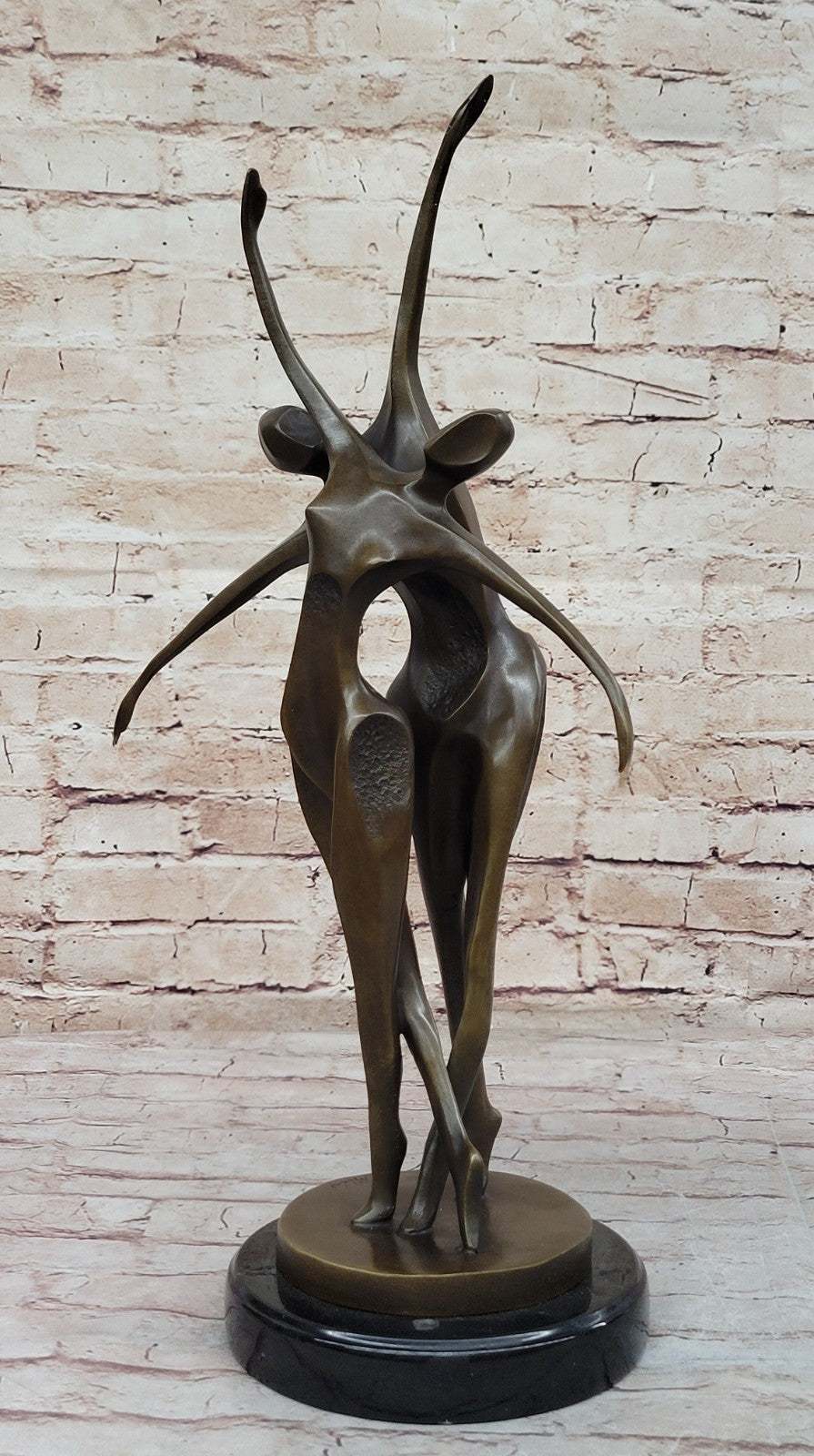 Elegant Home Office Decor: Signed Milo Bronze Sculpture, Abstract Shall We Dance Collectible