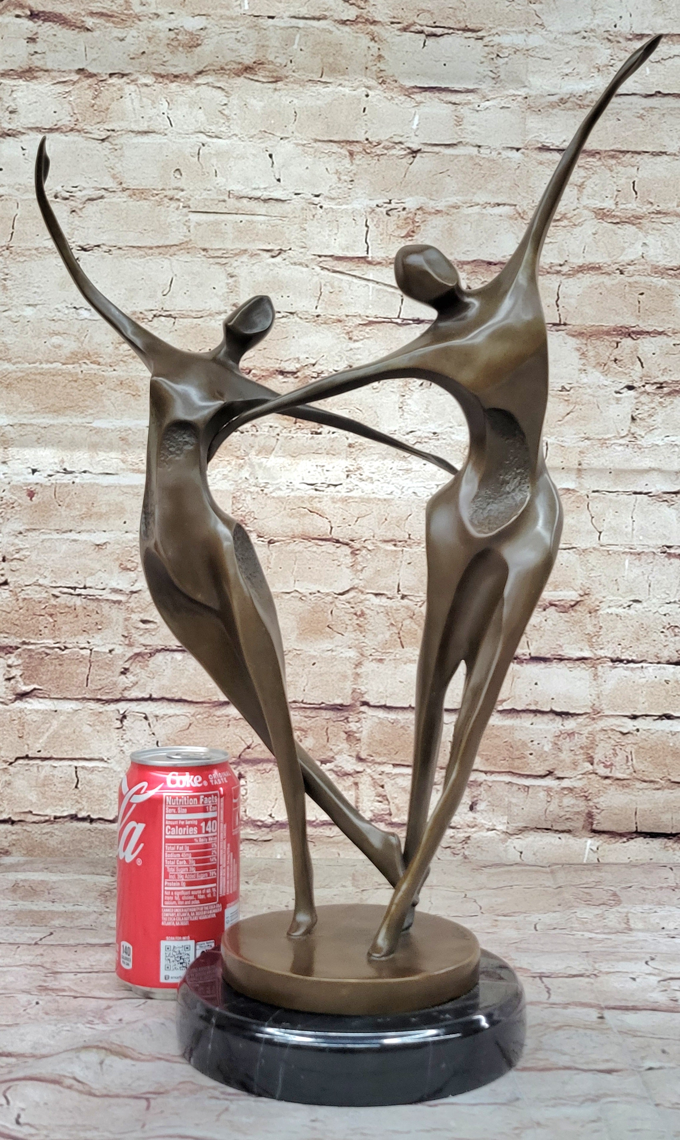 SIGNED ABSTRACT SHALL WE DANCE BRONZE SCULPTURE BY MILO HAND MADE BY LOST WAX