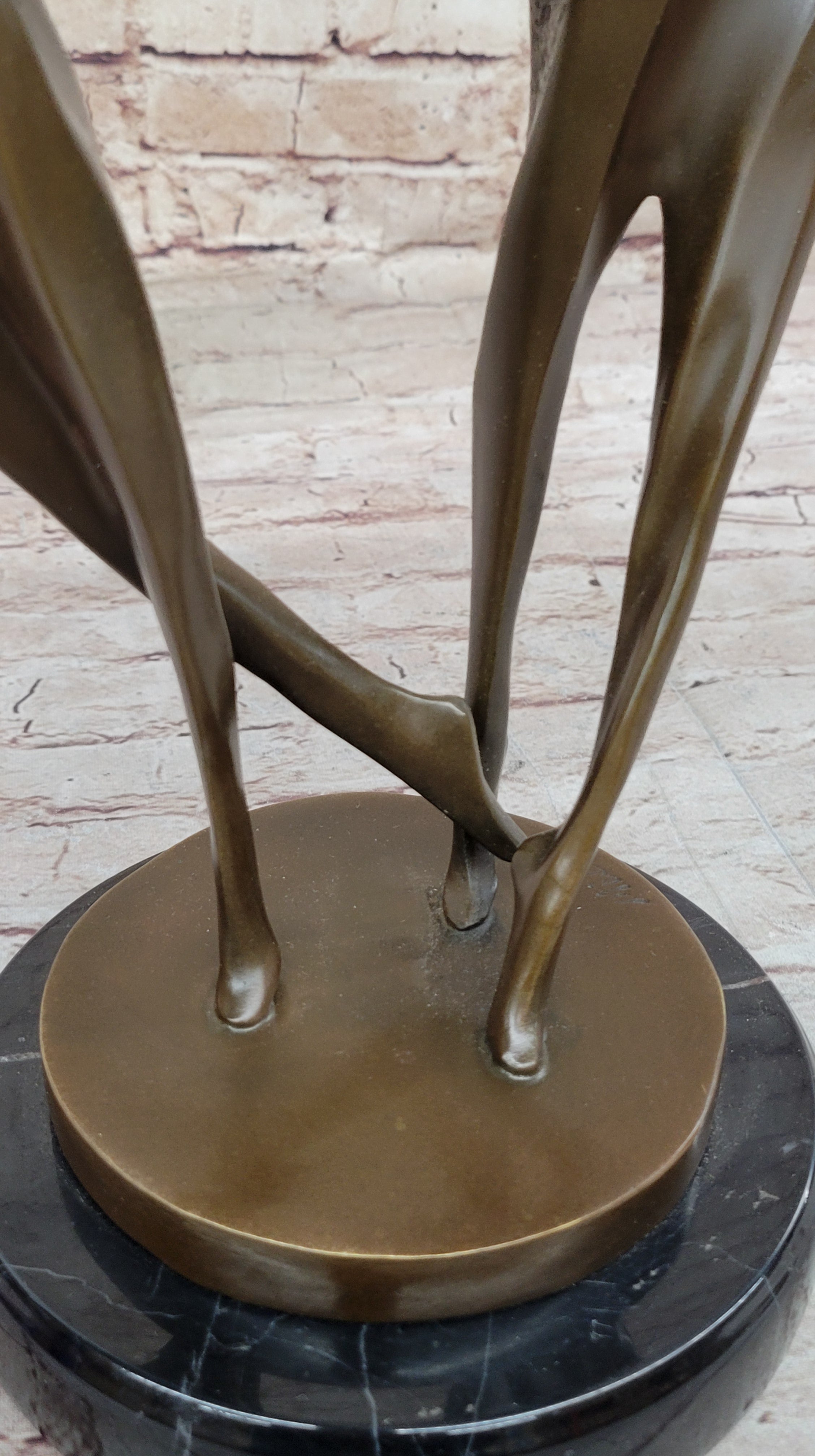 SIGNED ABSTRACT SHALL WE DANCE BRONZE SCULPTURE BY MILO HAND MADE BY LOST WAX