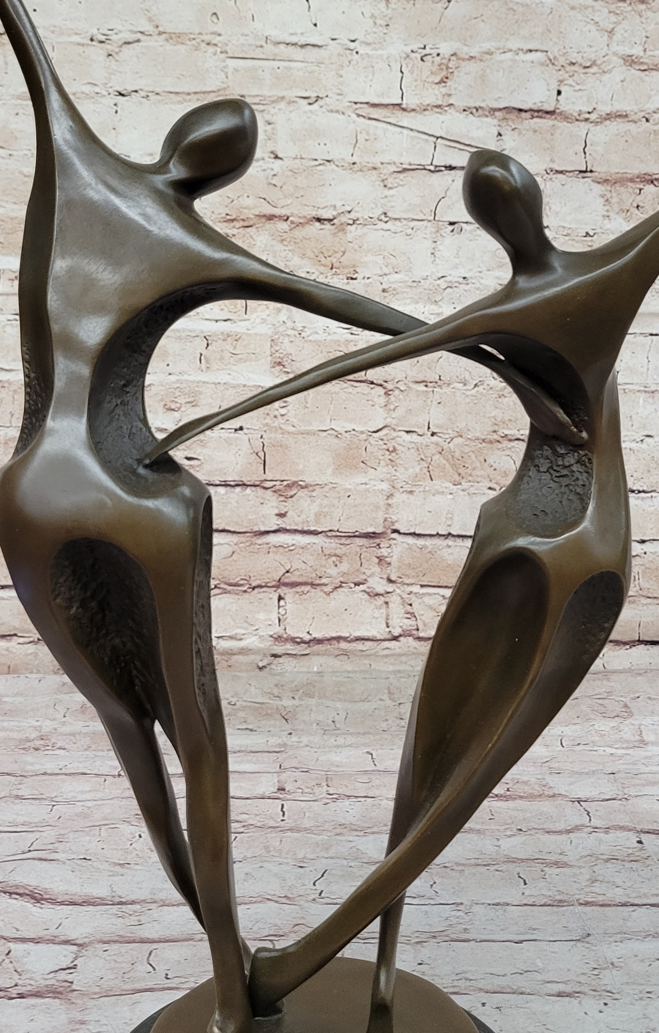 SIGNED ABSTRACT SHALL WE DANCE BRONZE SCULPTURE BY MILO HAND MADE BY LOST WAX