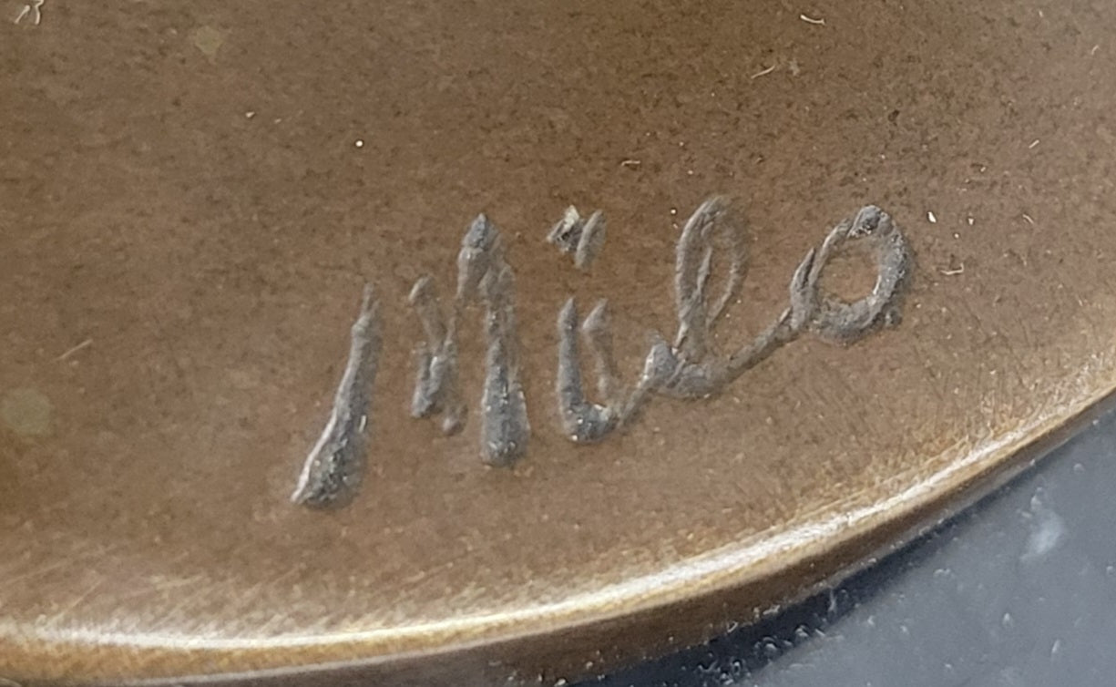 SIGNED ABSTRACT SHALL WE DANCE BRONZE SCULPTURE BY MILO HAND MADE BY LOST WAX