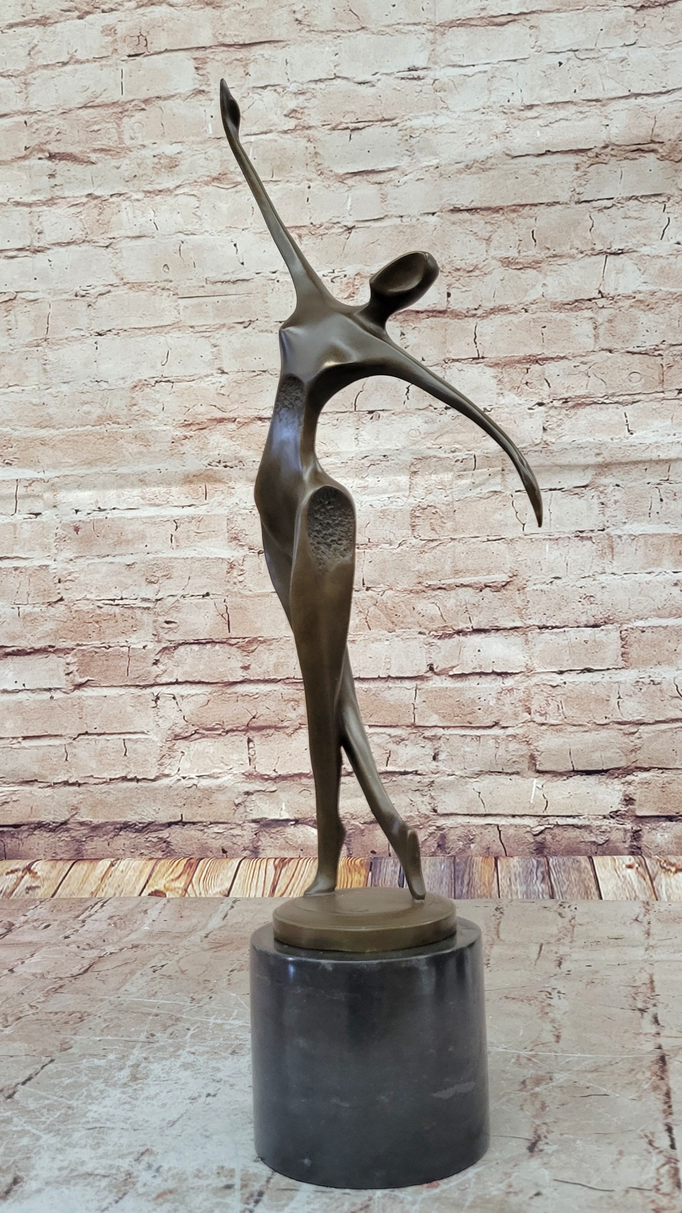 Milo`s Hot Cast Figurine: Modern Art Mid Century Woman Dancer Bronze Statue