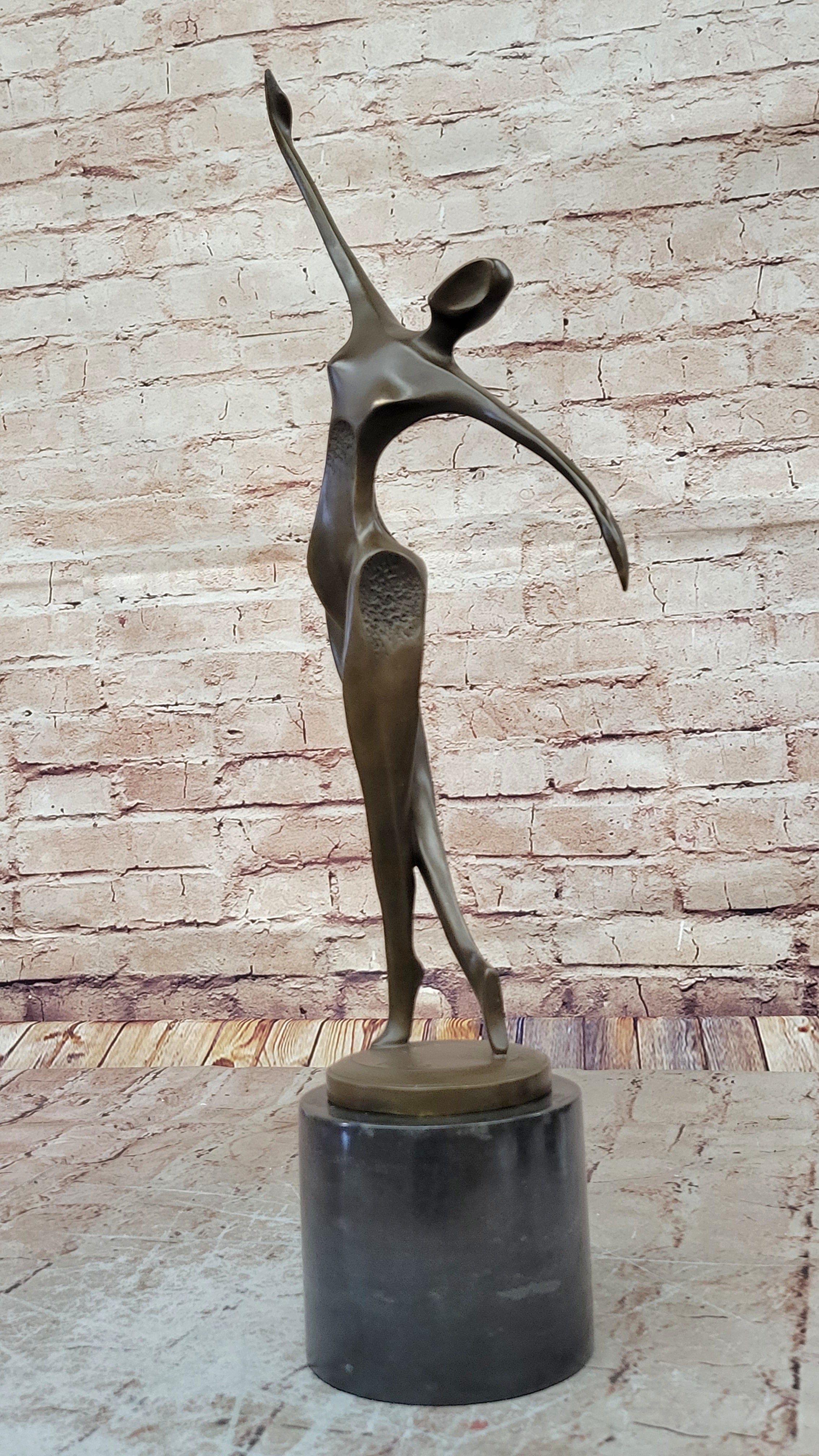 Milo`s Hot Cast Figurine: Modern Art Mid Century Woman Dancer Bronze Statue