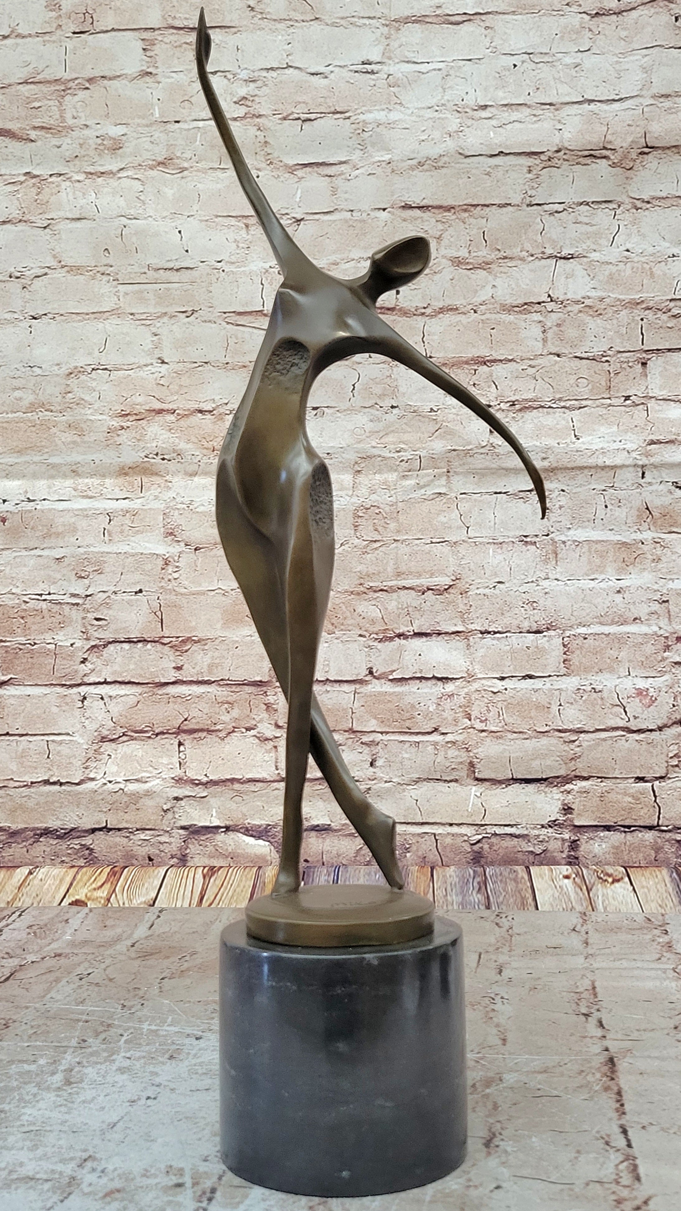 Milo`s Hot Cast Figurine: Modern Art Mid Century Woman Dancer Bronze Statue