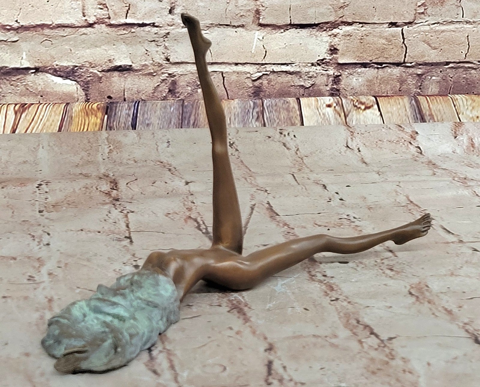 Hot Cast Bronze Nude Woman Sculpture Sexy Female Erotic Figurine Modern Art